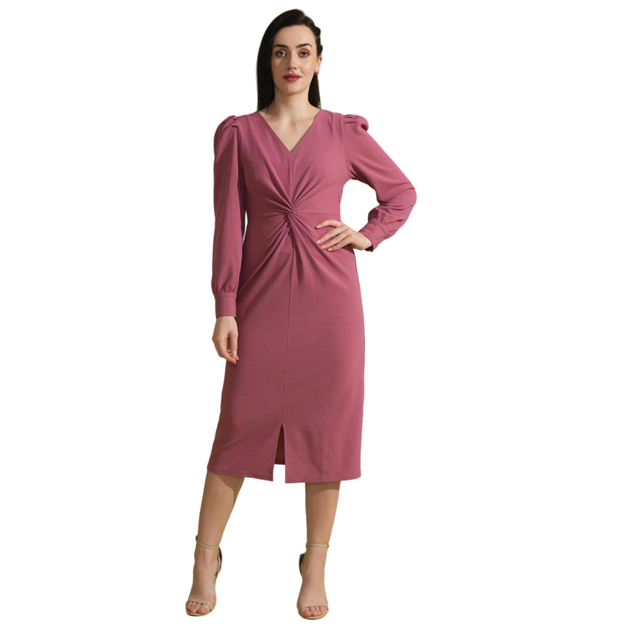     			Globus Women Lycra Bodycon Dress ( Pink )