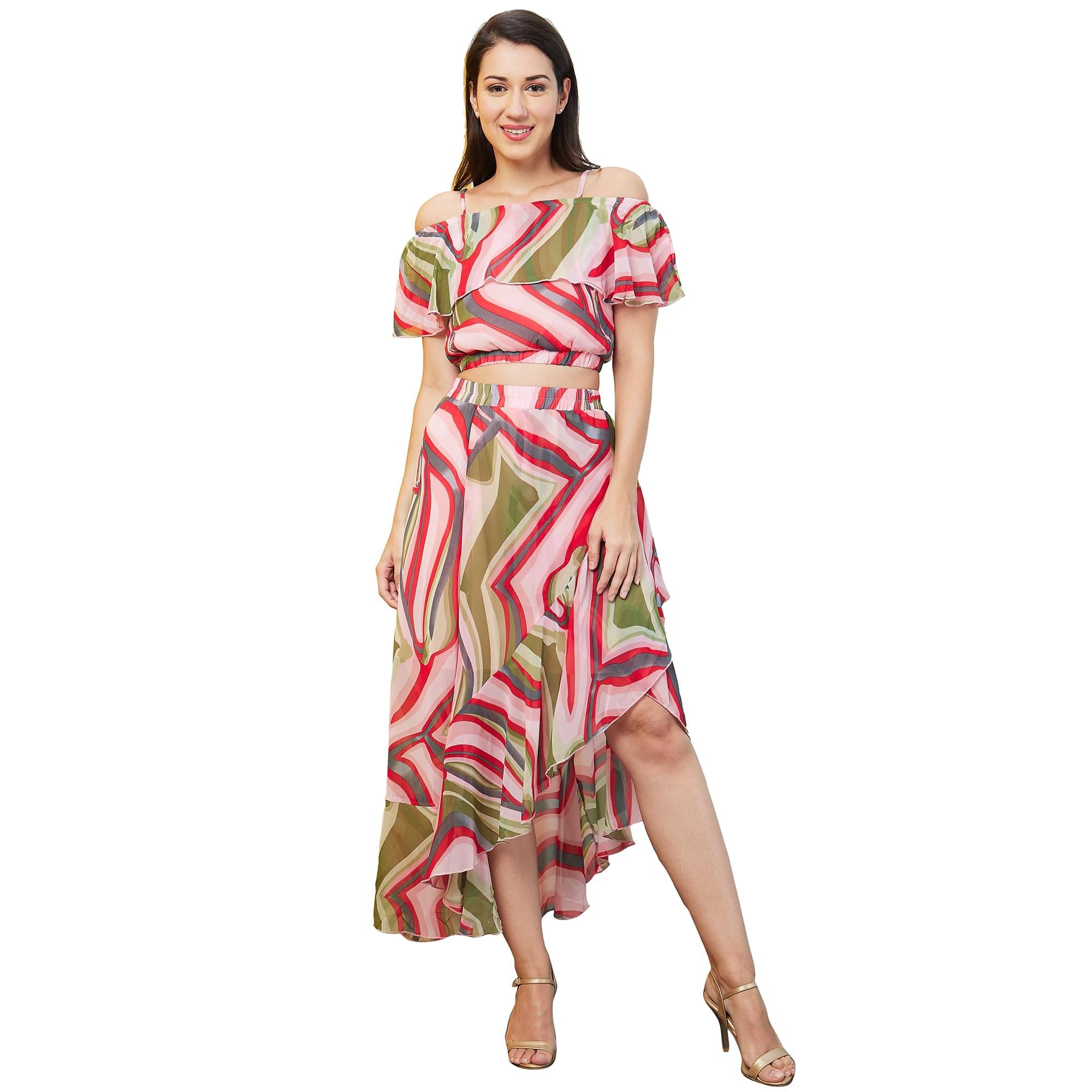 Globus Women Polyester Blend Asymmetric Dress ( Pink ) Globus Women Polyester Blend Asymmetric Dress ( Pink )