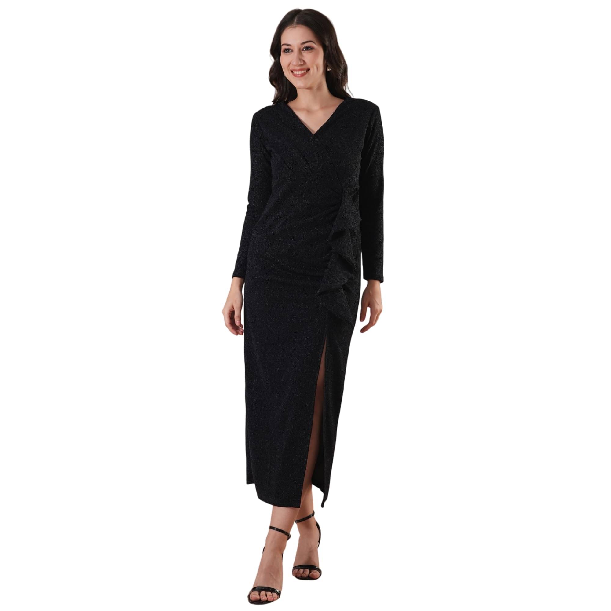     			Globus Women Polyester Blend Bodycon Dress ( Dark Blue )