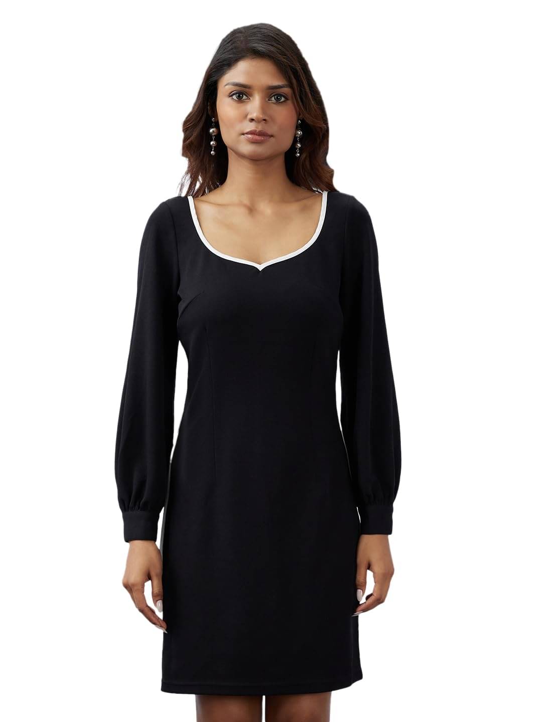     			Globus Women Polyester Blend Bodycon Dress ( Black )
