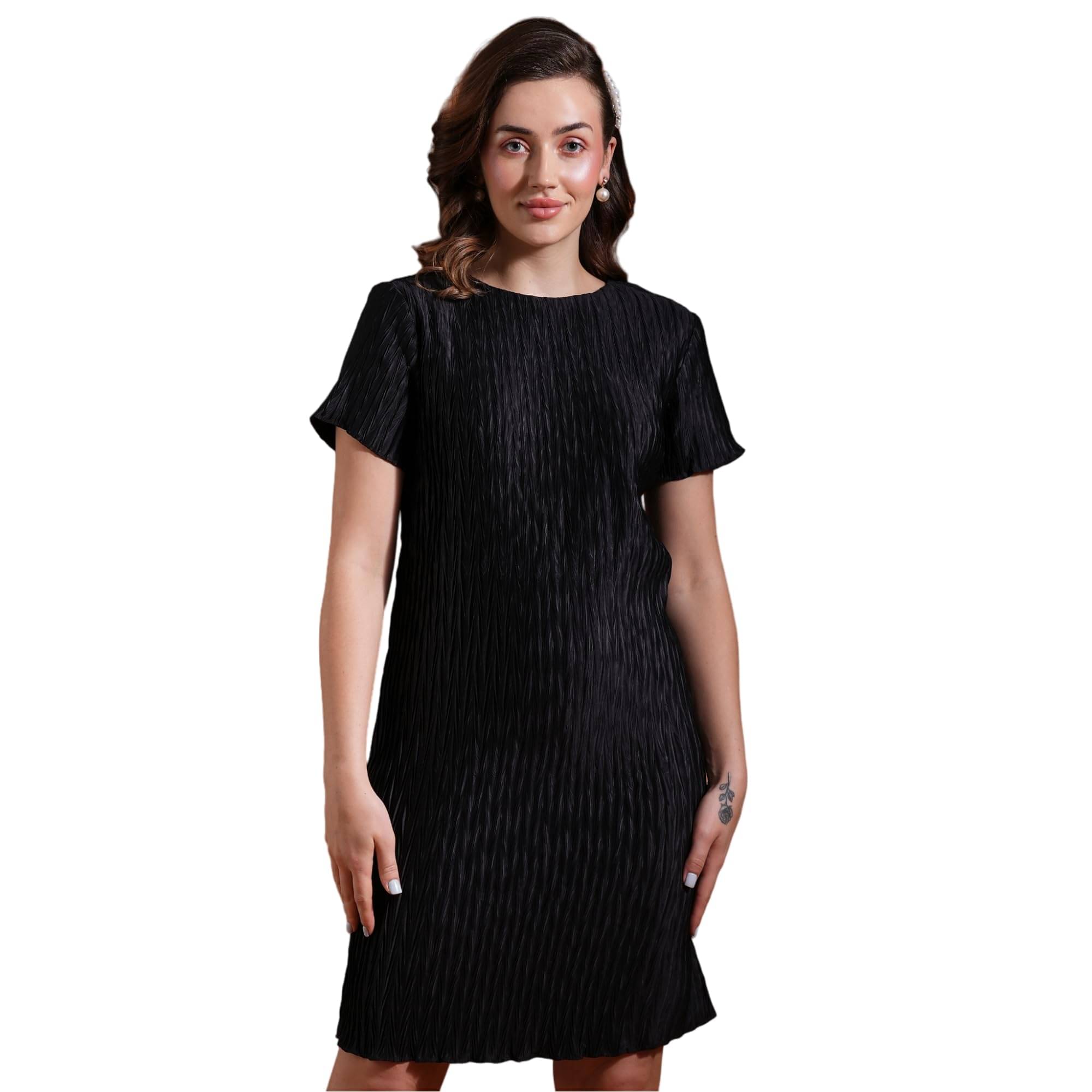 Globus Women Polyester Blend Bodycon Dress ( Black ) Globus Women Polyester Blend Bodycon Dress ( Black )