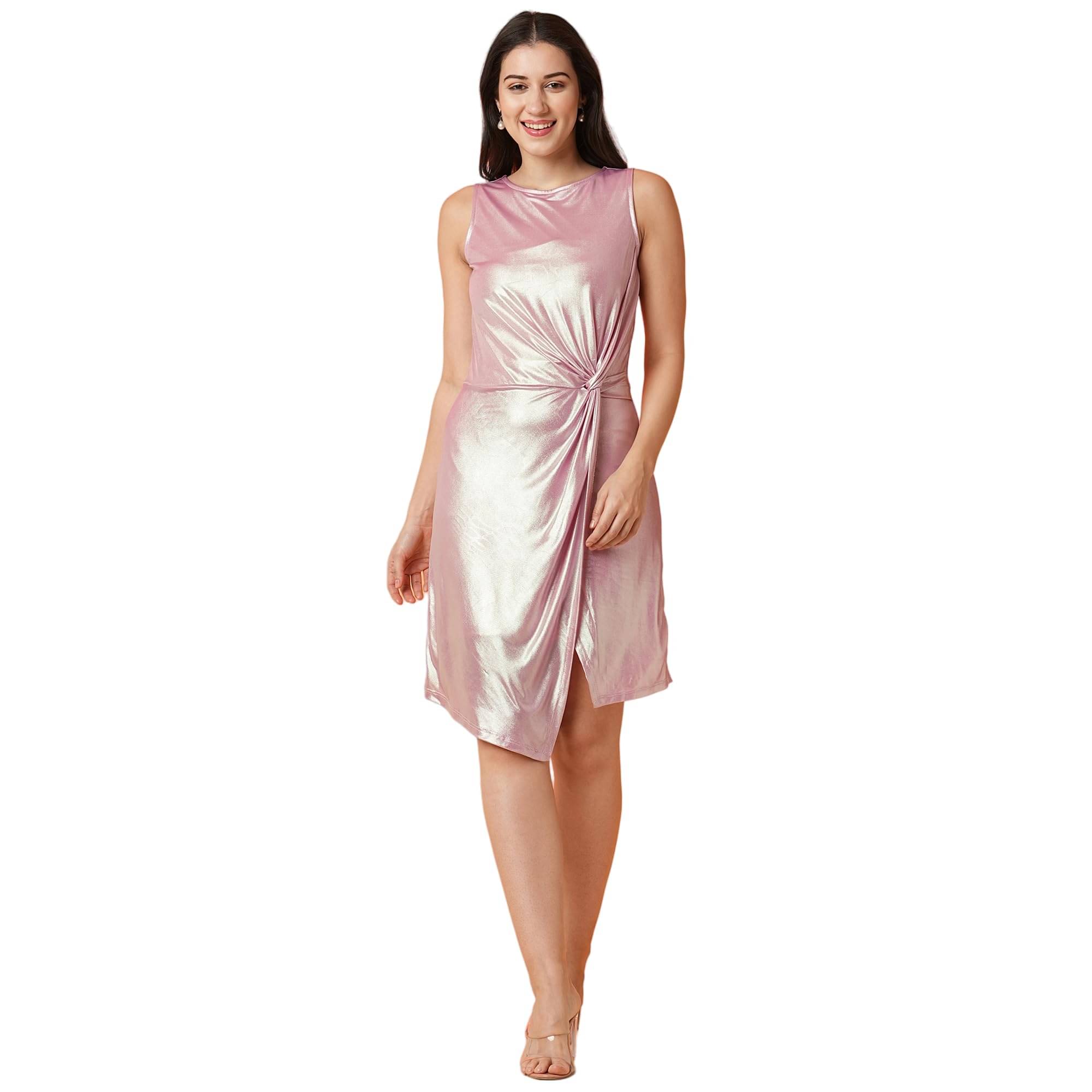 Globus Women Polyester Blend Bodycon Dress ( Pink ) Globus Women Polyester Blend Bodycon Dress ( Pink )