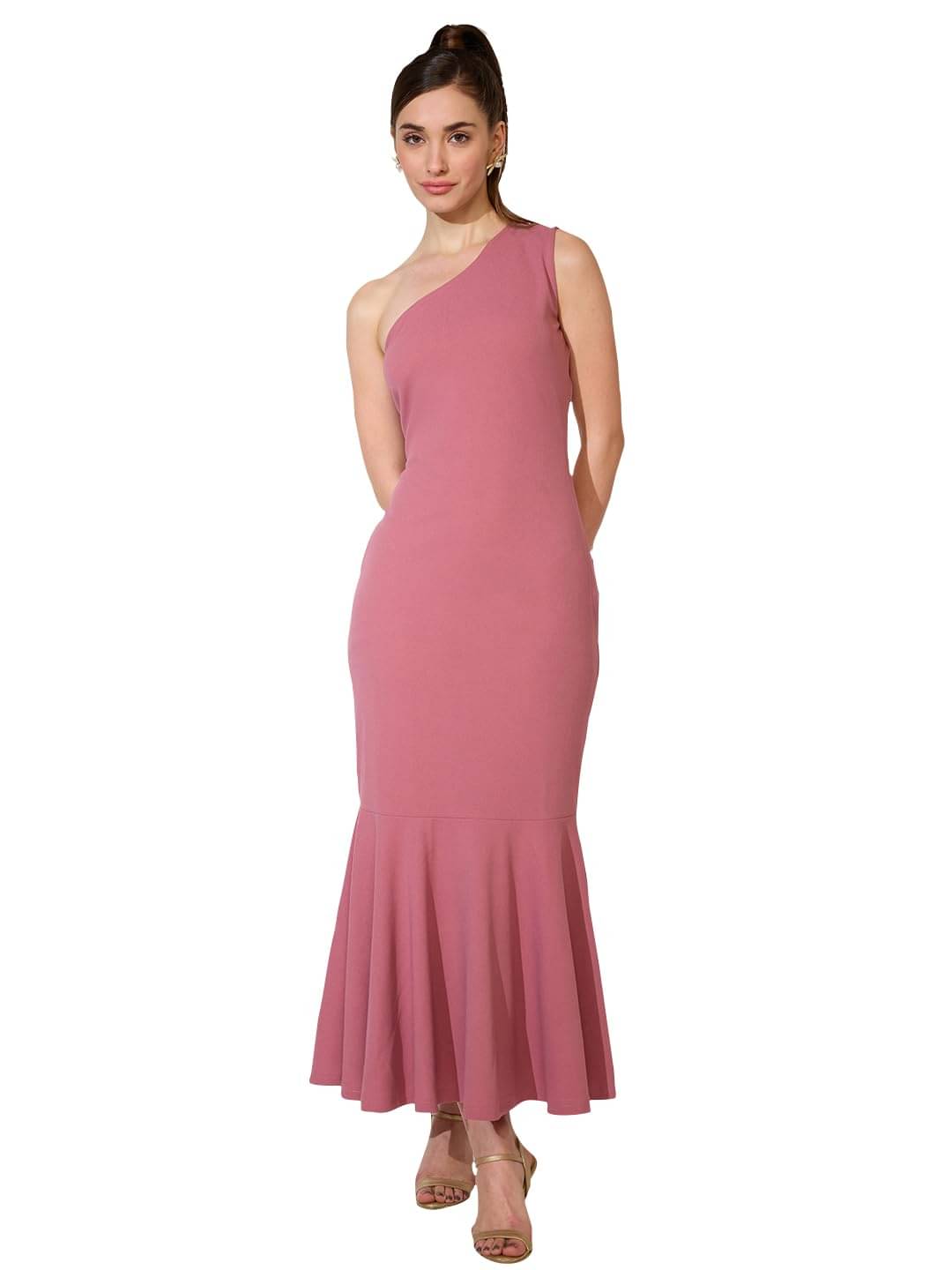     			Globus Women Scuba Bodycon Dress ( Pink )