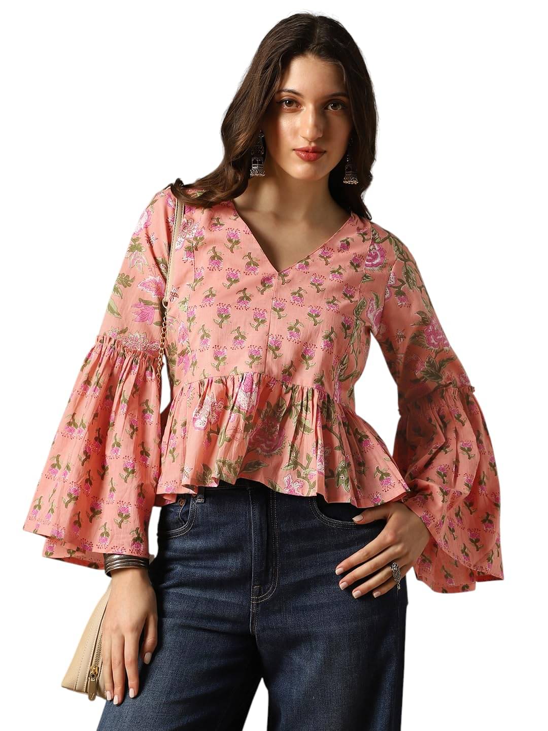Globus Women's Cotton Blend Tunic ( Pink )     			Globus Women's Cotton Blend Tunic ( Pink )