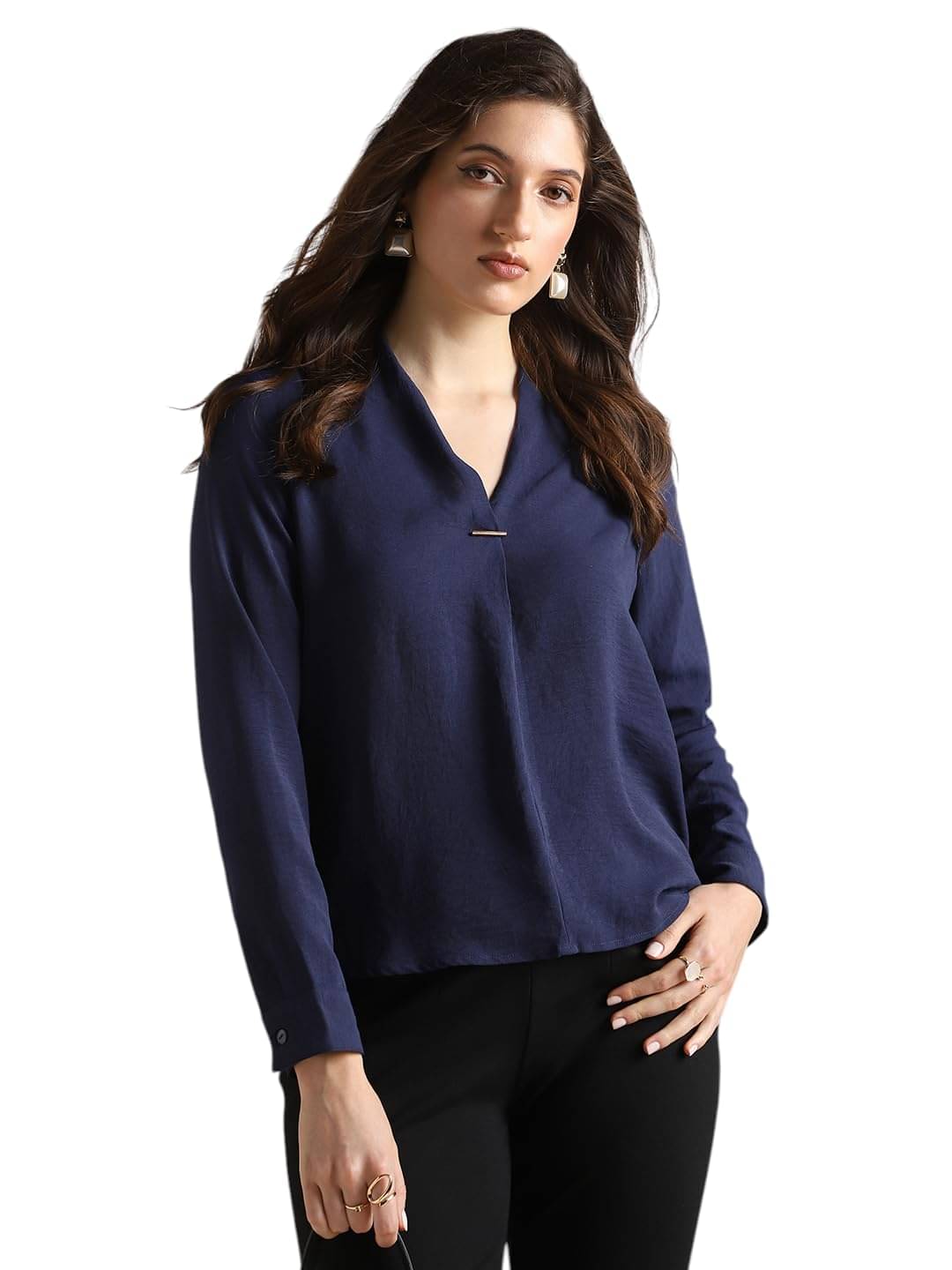     			Globus Women's Cotton Blend Regular Top ( Blue )