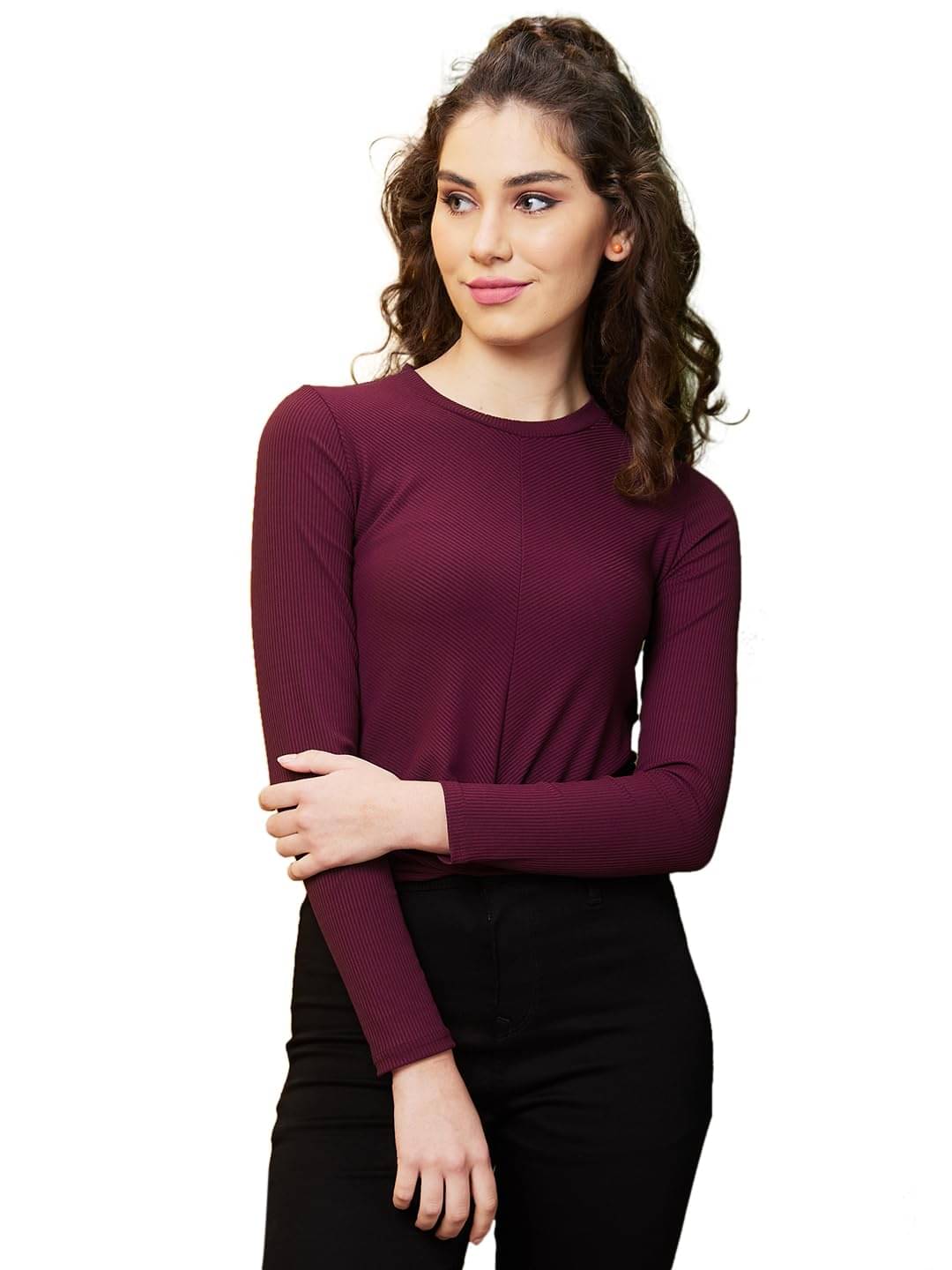     			Globus Women's Cotton Regular Top ( Brown )