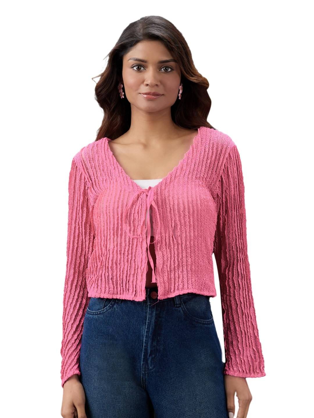    			Globus Women's Nylon Crop Top ( Pink )