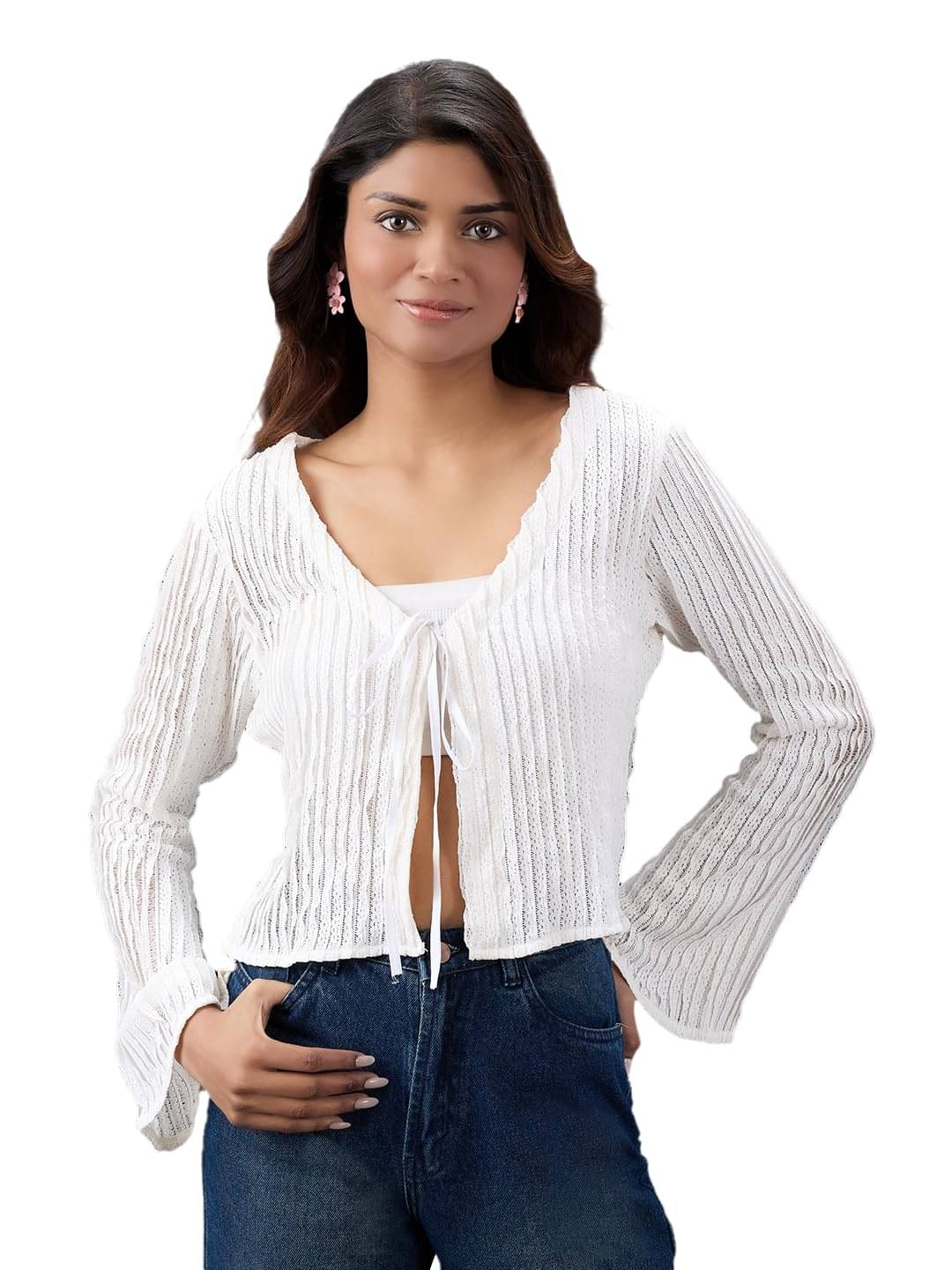     			Globus Women's Nylon Drawstring Top ( White )