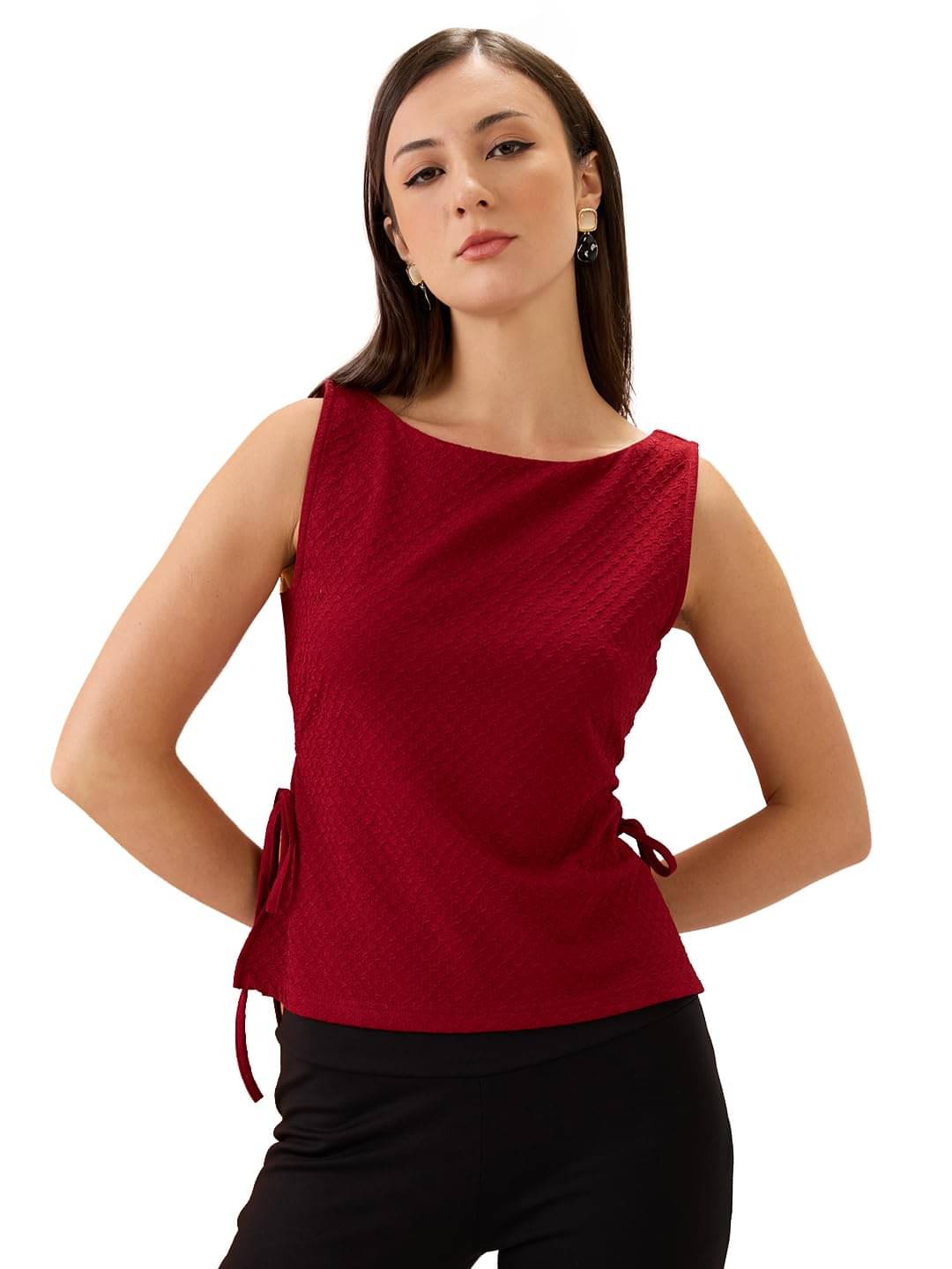     			Globus Women's Polyester Crop Top ( Red )