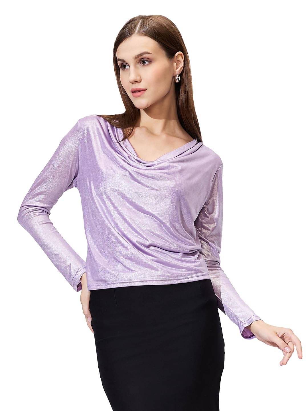     			Globus Women's Polyester Crop Top ( Purple )