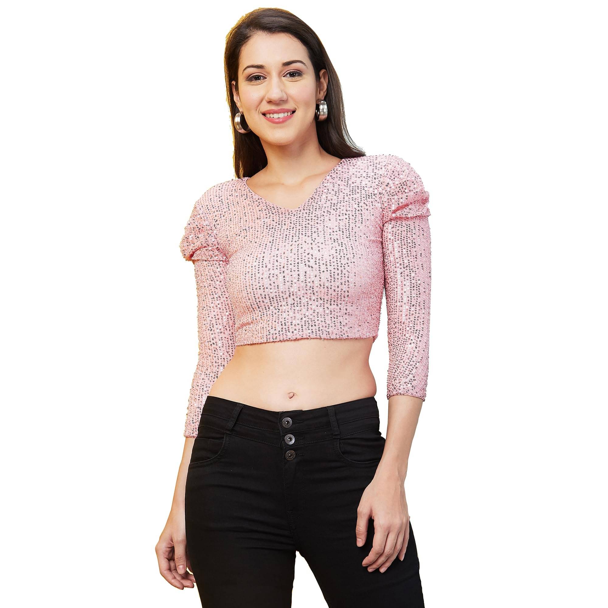     			Globus Women's Polyester Crop Top ( Pink )