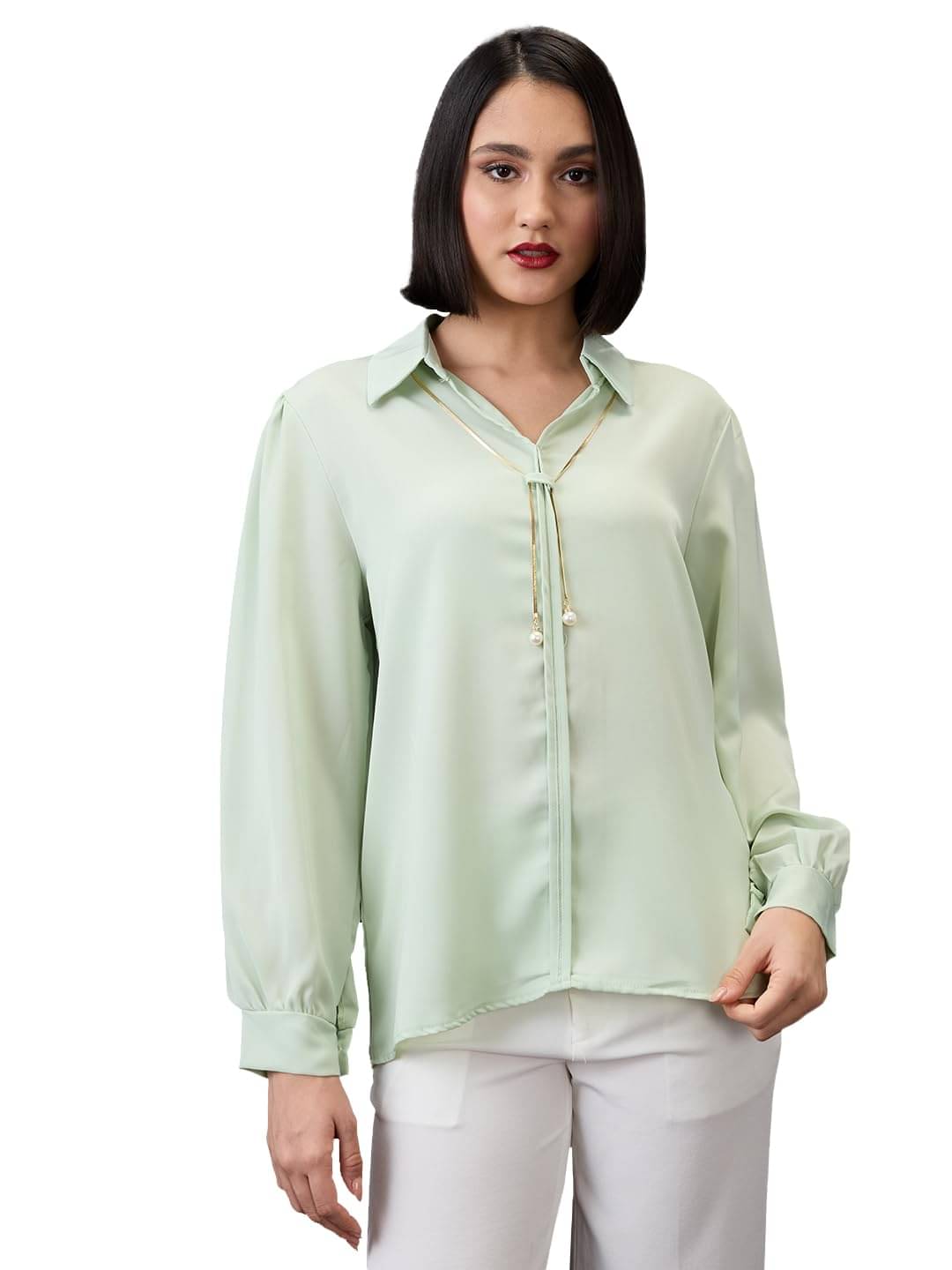     			Globus Women's Polyester Regular Top ( Green )