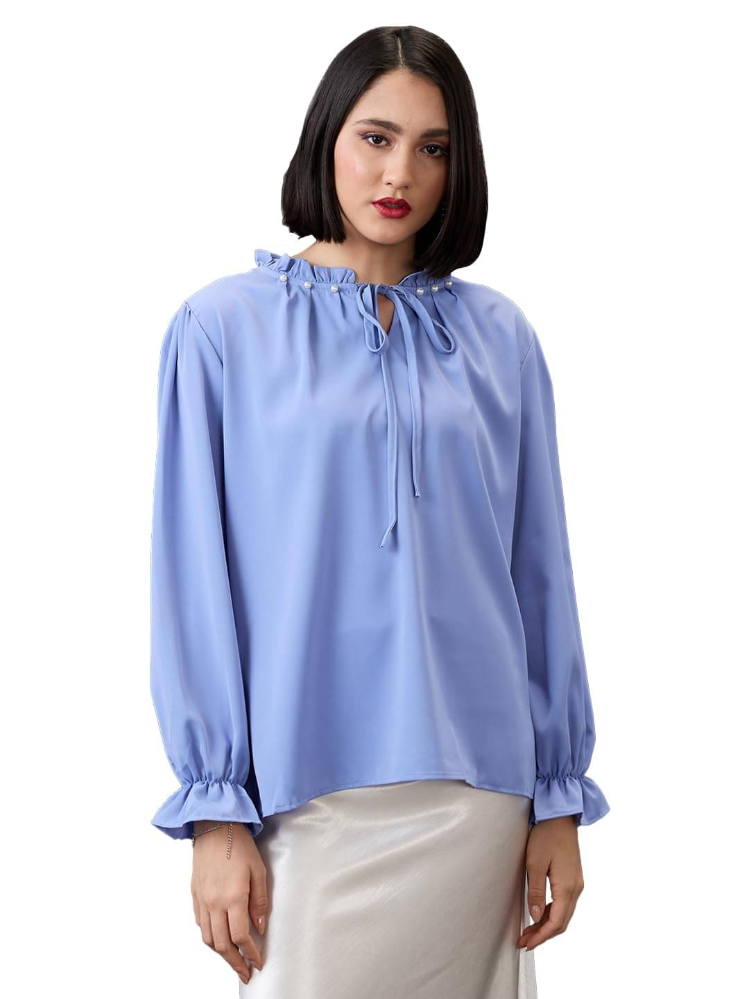     			Globus Women's Polyester Regular Top ( Blue )