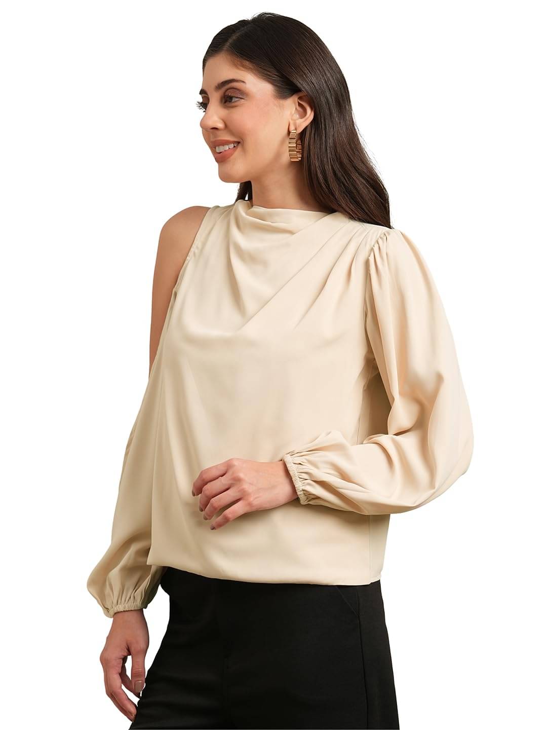     			Globus Women's Polyester Regular Top ( Khaki )