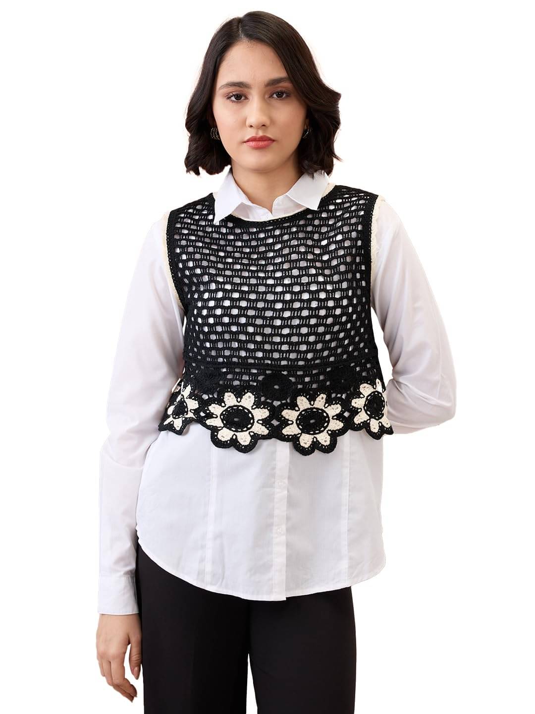 Globus Women's Polyester Regular Top ( Black )     			Globus Women's Polyester Regular Top ( Black )