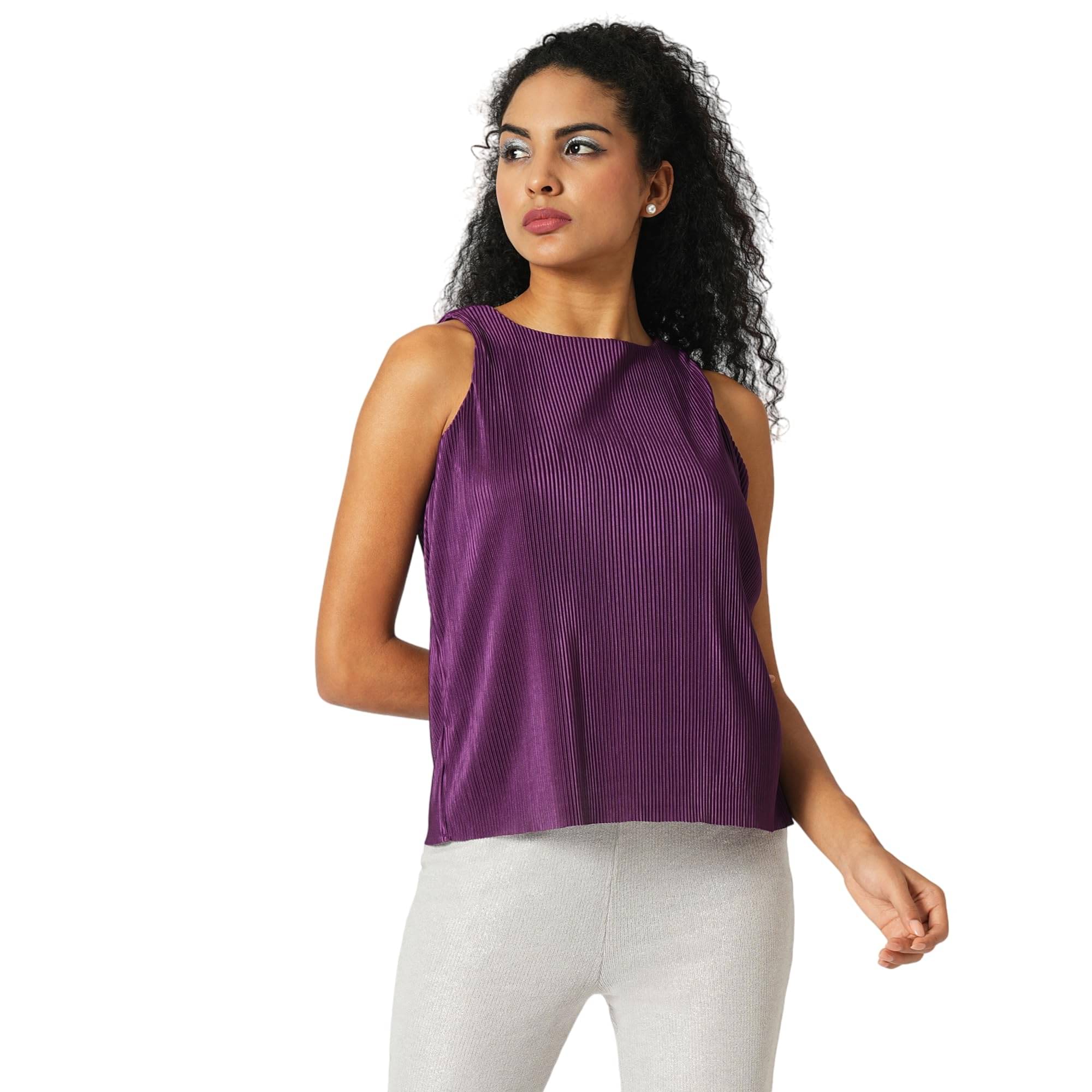     			Globus Women's Polyester Regular Top ( Purple )