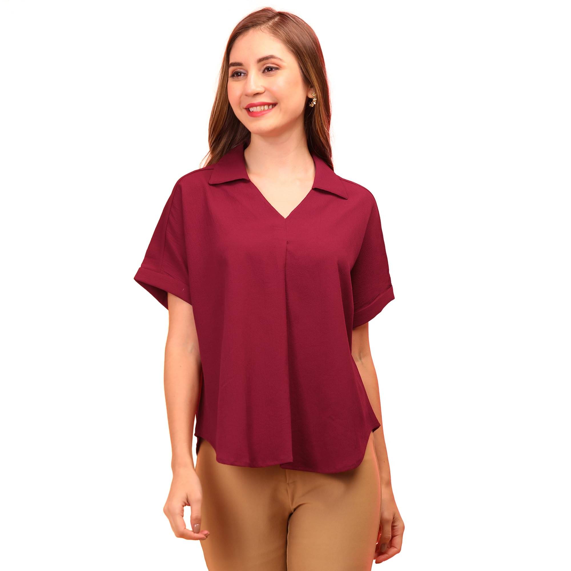     			Globus Women's Polyester Tunic ( Red )