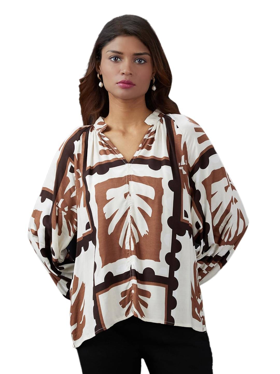     			Globus Women's Rayon Regular Top ( Brown )
