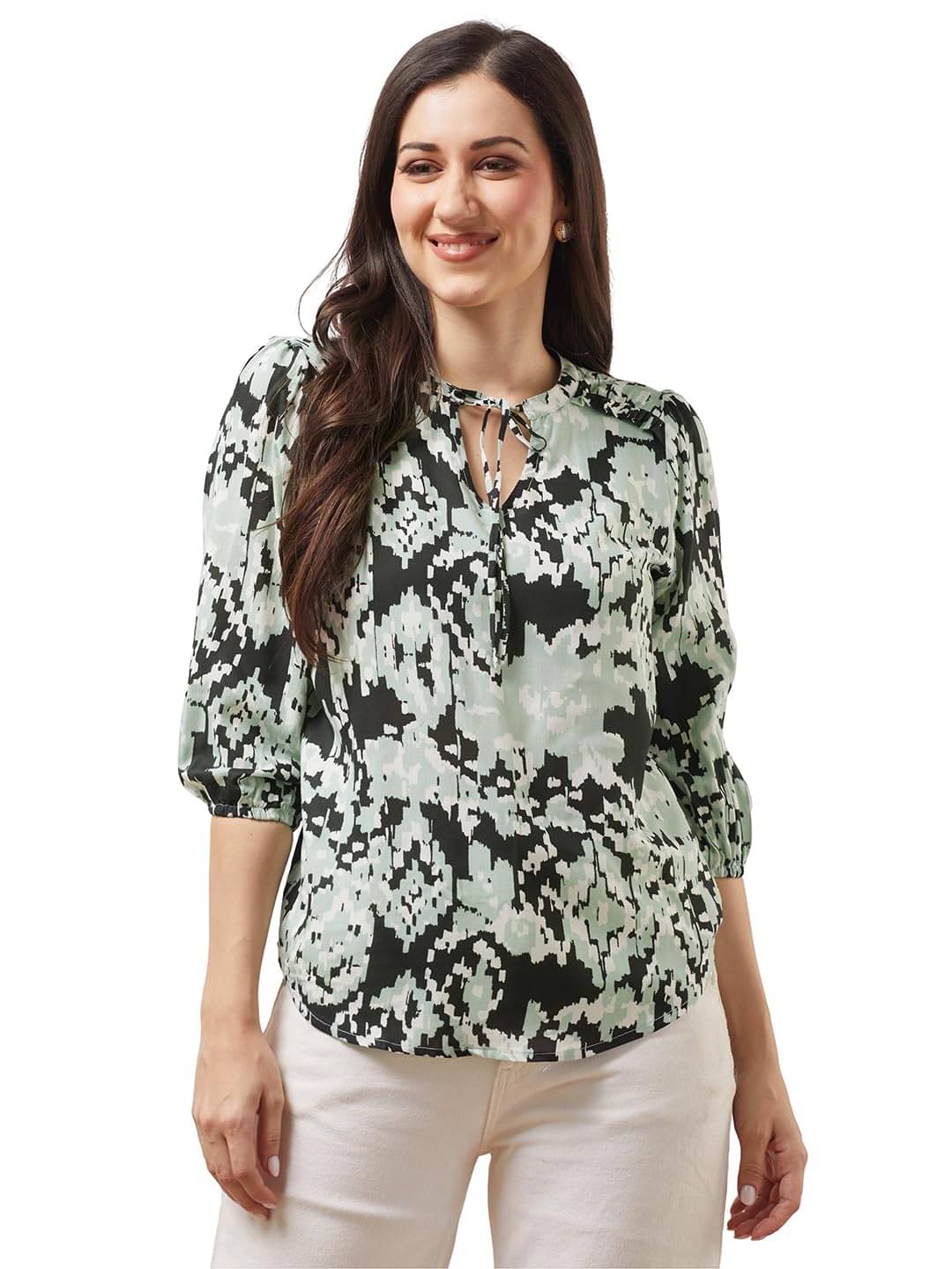     			Globus Women's Rayon Regular Top ( Black )