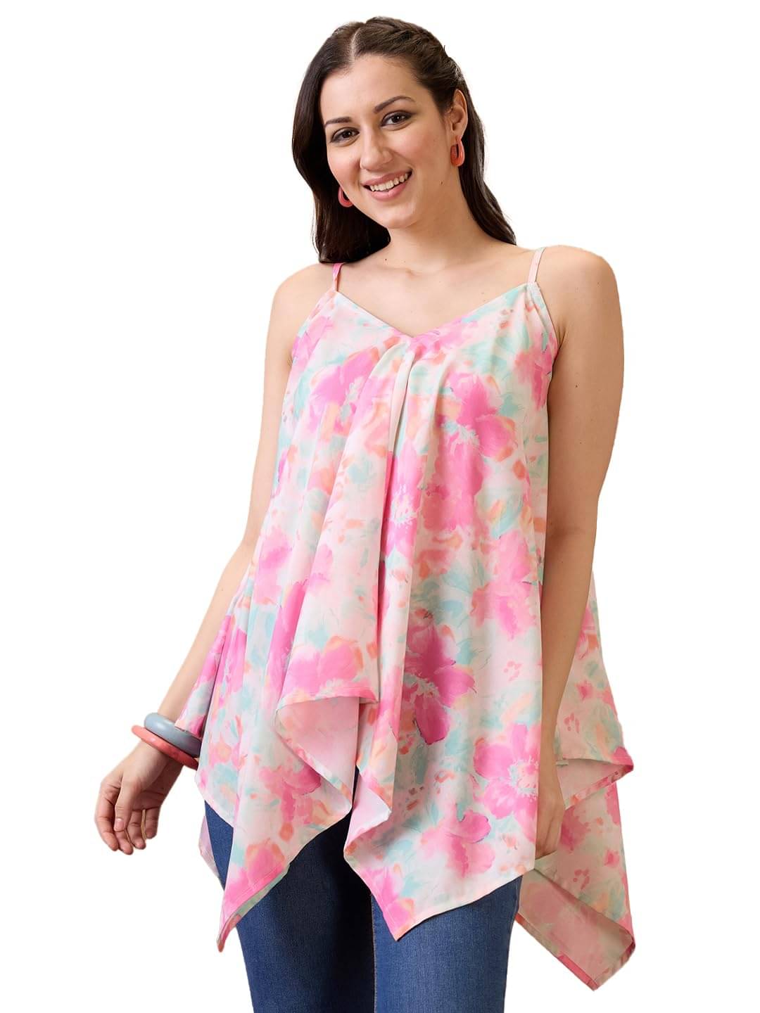 Globus Women's Viscose Tunic ( Pink ) Globus Women's Viscose Tunic ( Pink )
