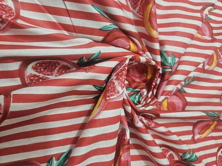 HARUSHAA Women Cotton Unstitched Dress Material ( Red )     			HARUSHAA Women Cotton Unstitched Dress Material ( Red )