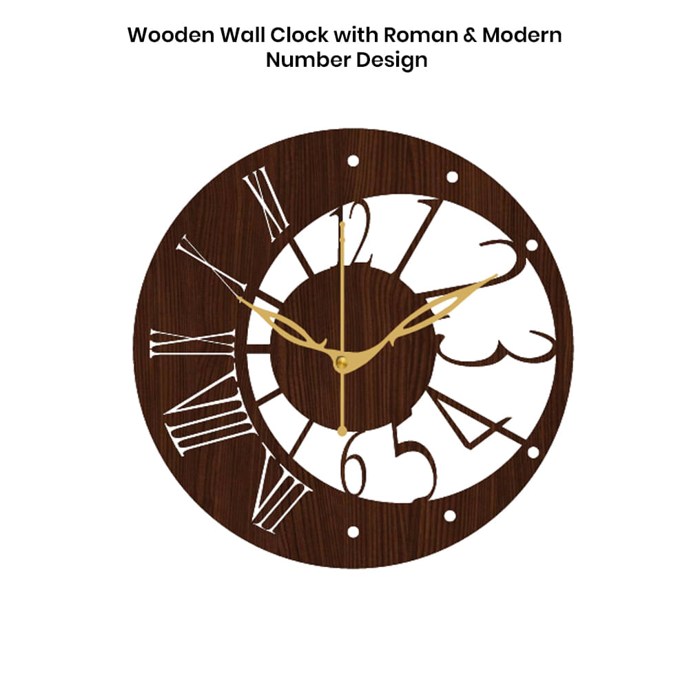     			Ikshaam Sarees Assymetric Analog Wall Clock