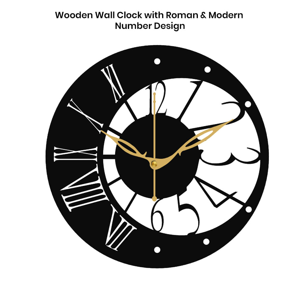     			Ikshaam Sarees Assymetric Analog Wall Clock