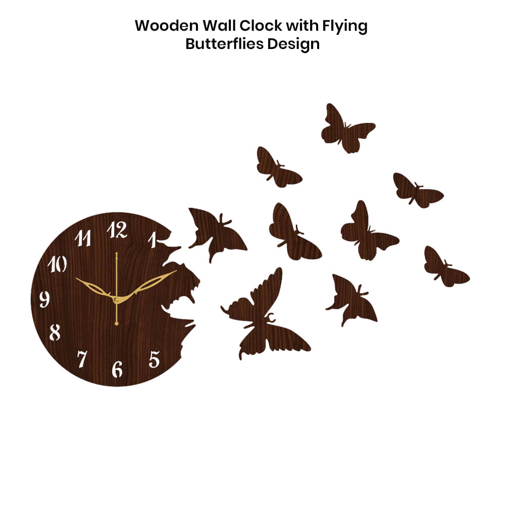     			Ikshaam Sarees Assymetric Analog Wall Clock