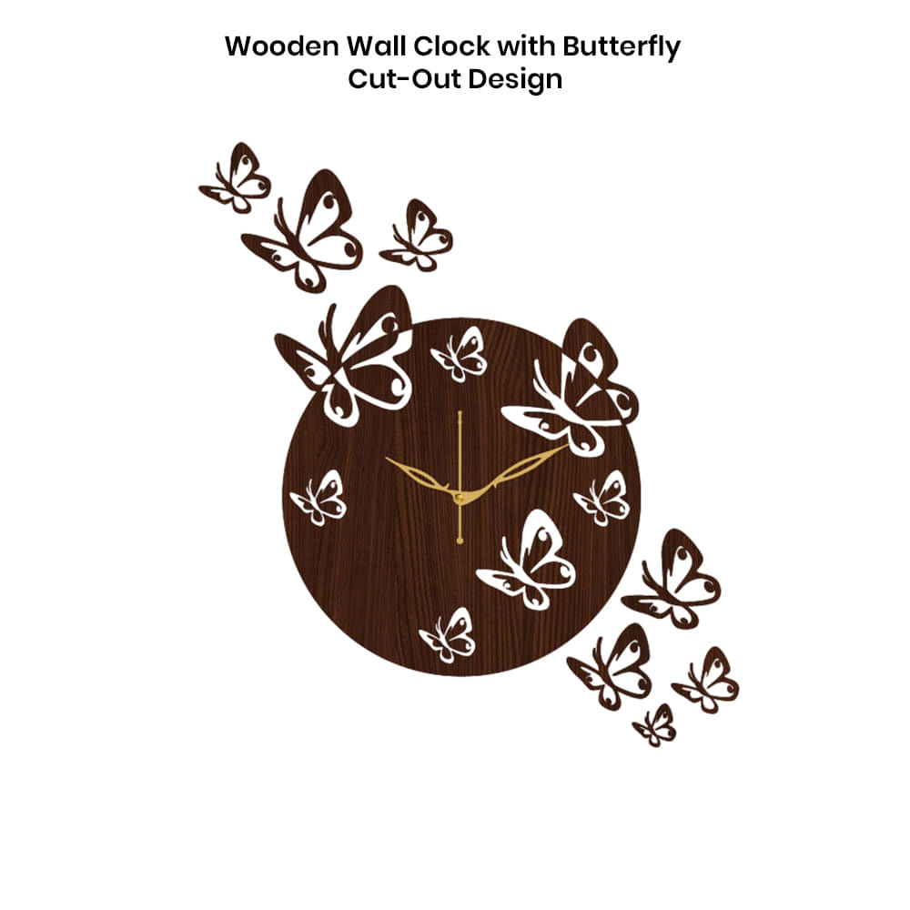     			Ikshaam Sarees Assymetric Analog Wall Clock