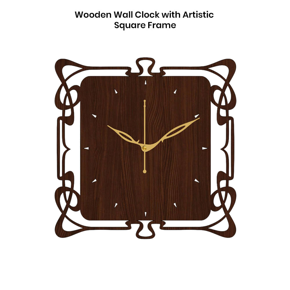     			Ikshaam Sarees Assymetric Analog Wall Clock