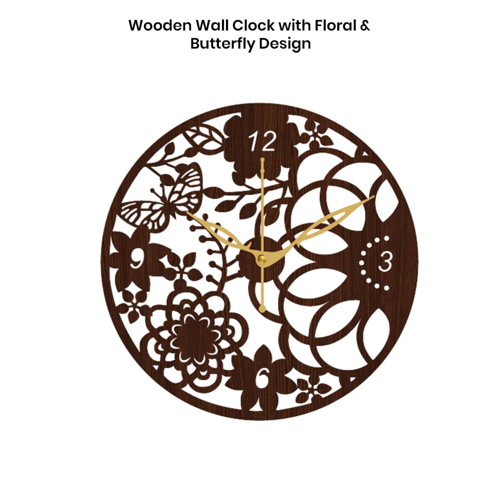     			Ikshaam Sarees Assymetric Analog Wall Clock
