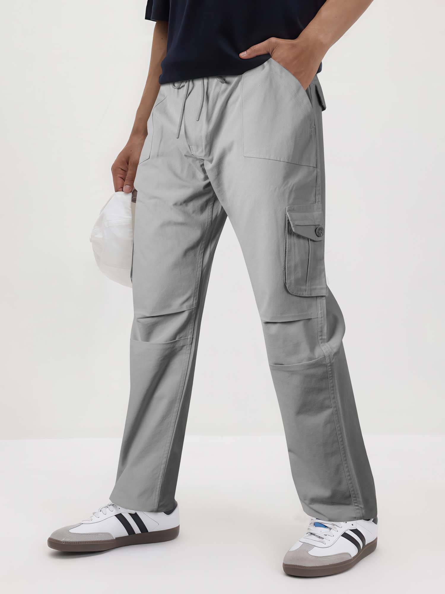     			JB JUST BLACK Relax Men's Cargos - Grey ( Pack of 1 )