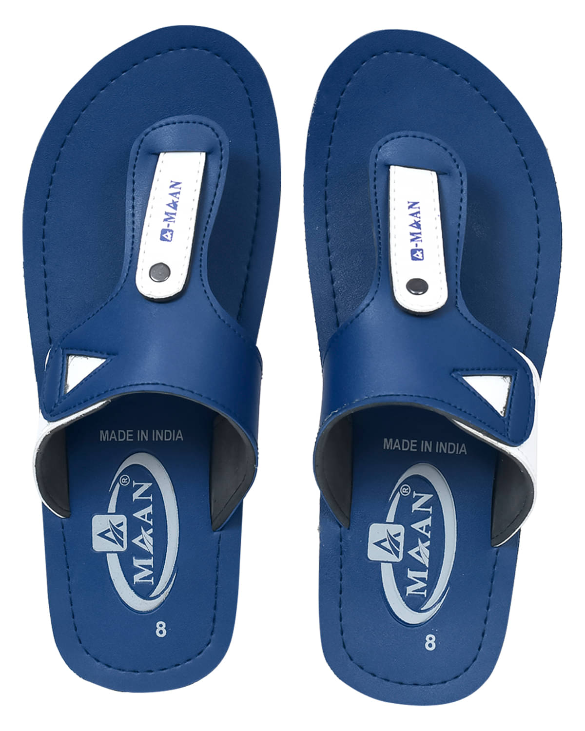     			MAAN Blue Men's Thong Flip Flop