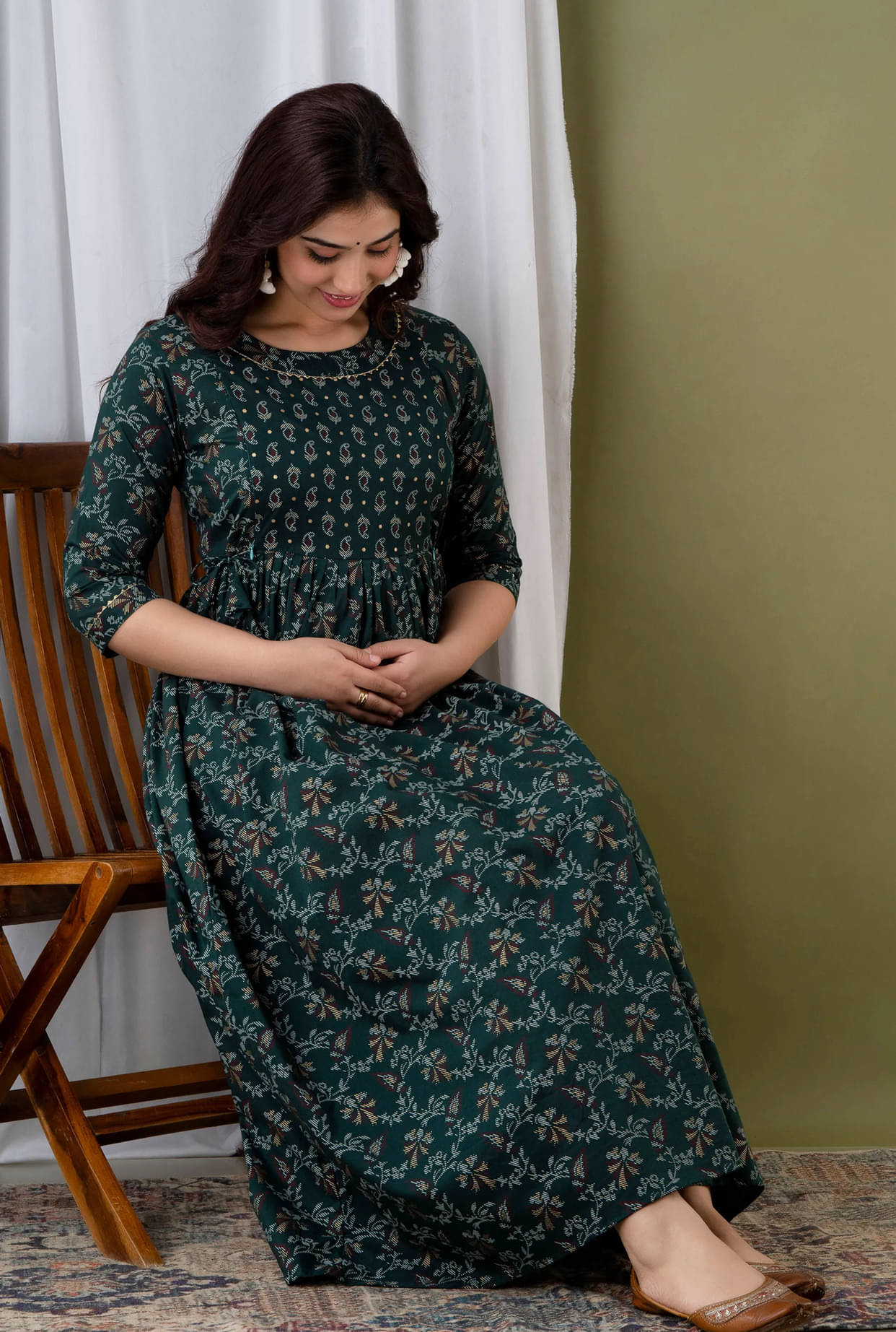     			MODERN GENZ Women Cotton Blend Printed Anarkali Kurti ( Multicolor )