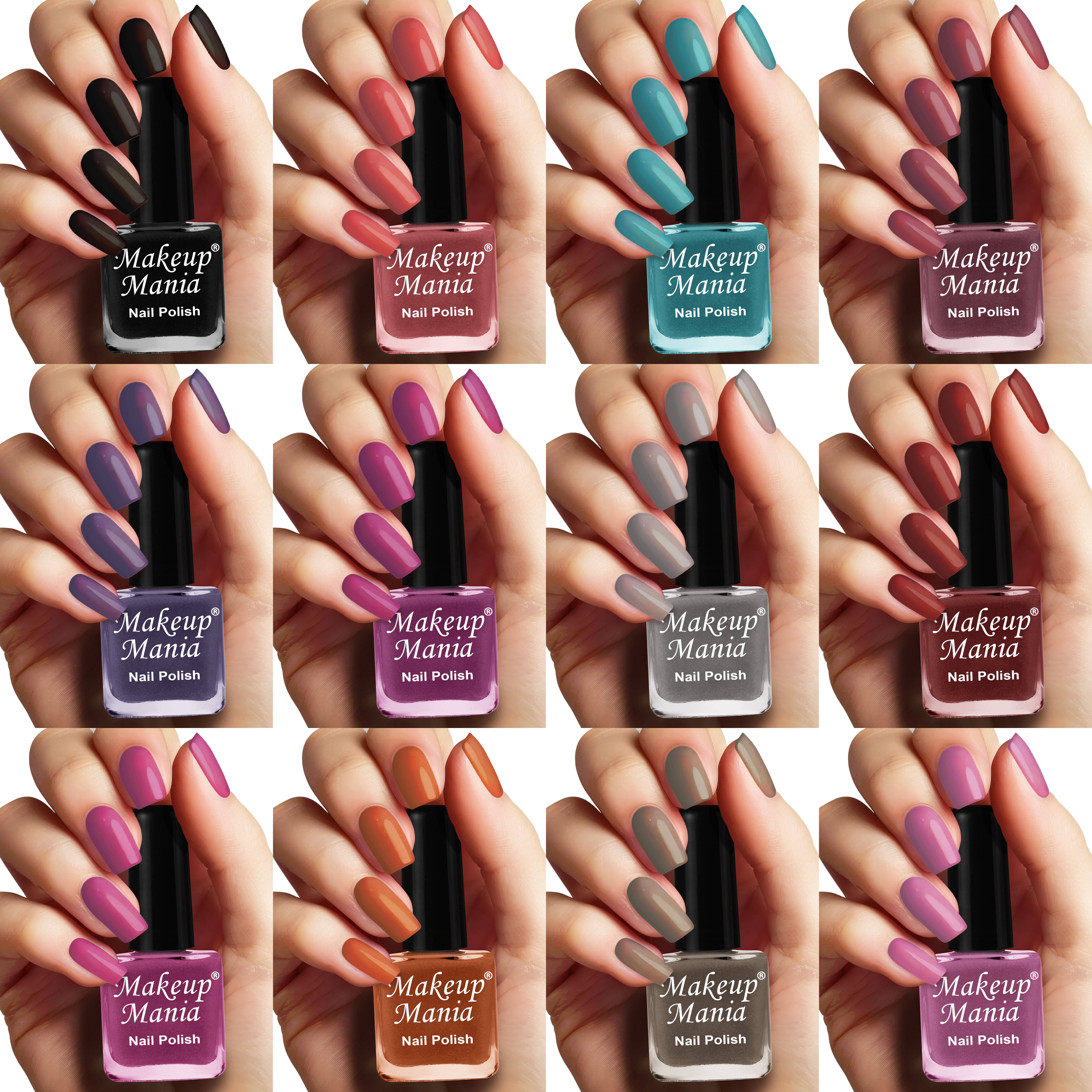     			Makeup Mania Multi Glossy Nail Polish 6 ( Pack of 12 )