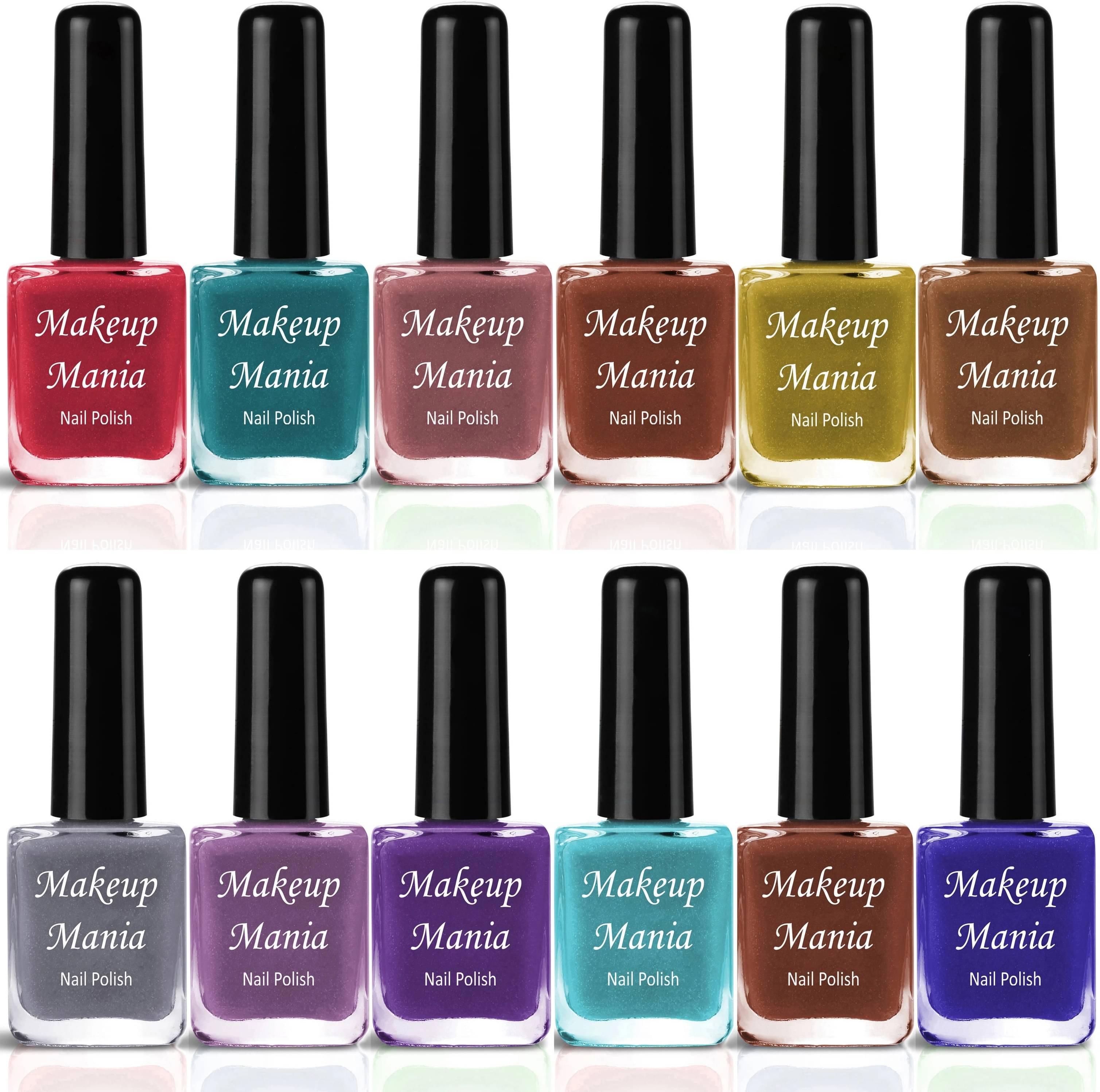     			Makeup Mania Multi Glossy Nail Polish 6 ( Pack of 12 )