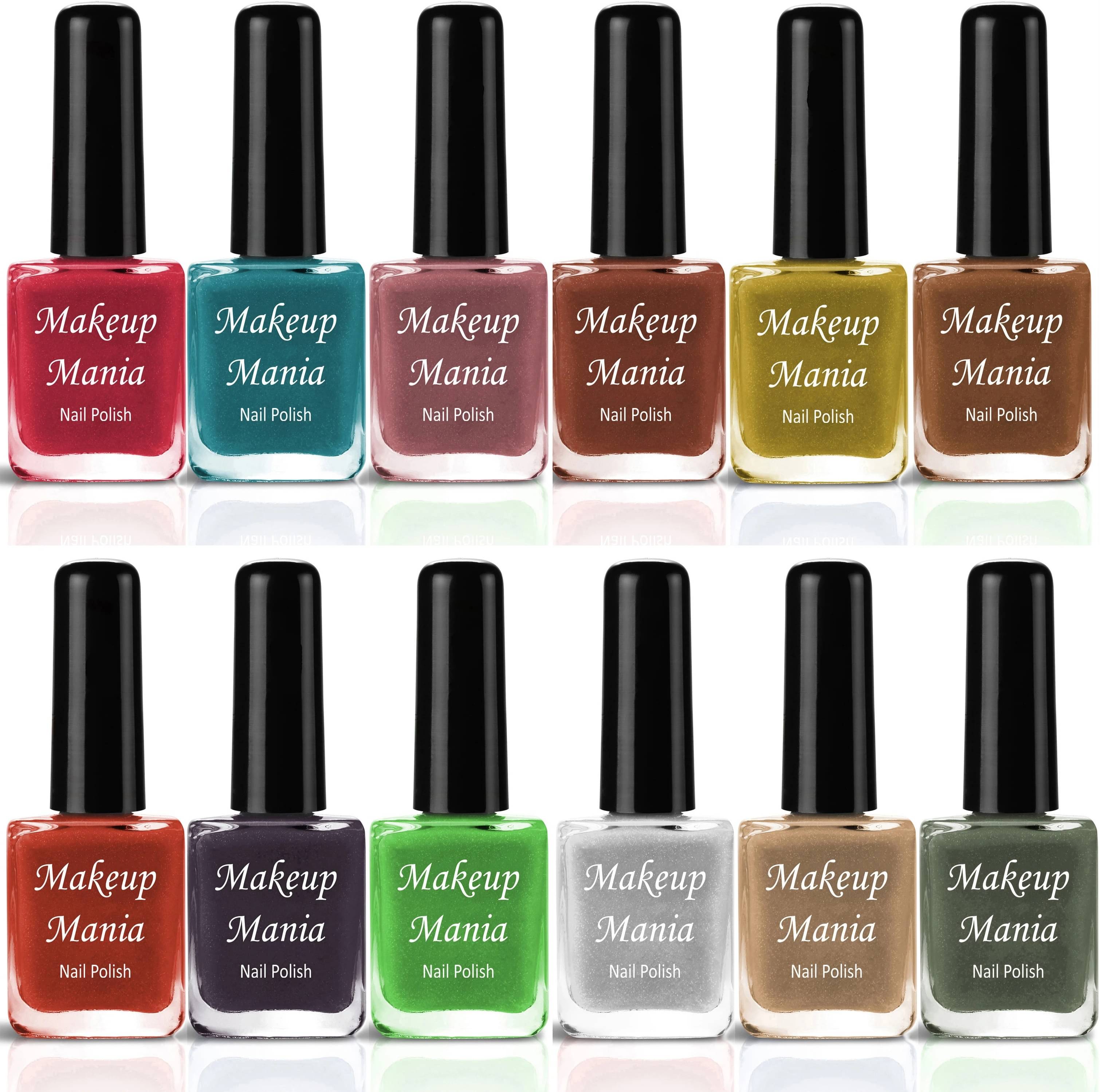     			Makeup Mania Multi Glossy Nail Polish 6 ( Pack of 12 )