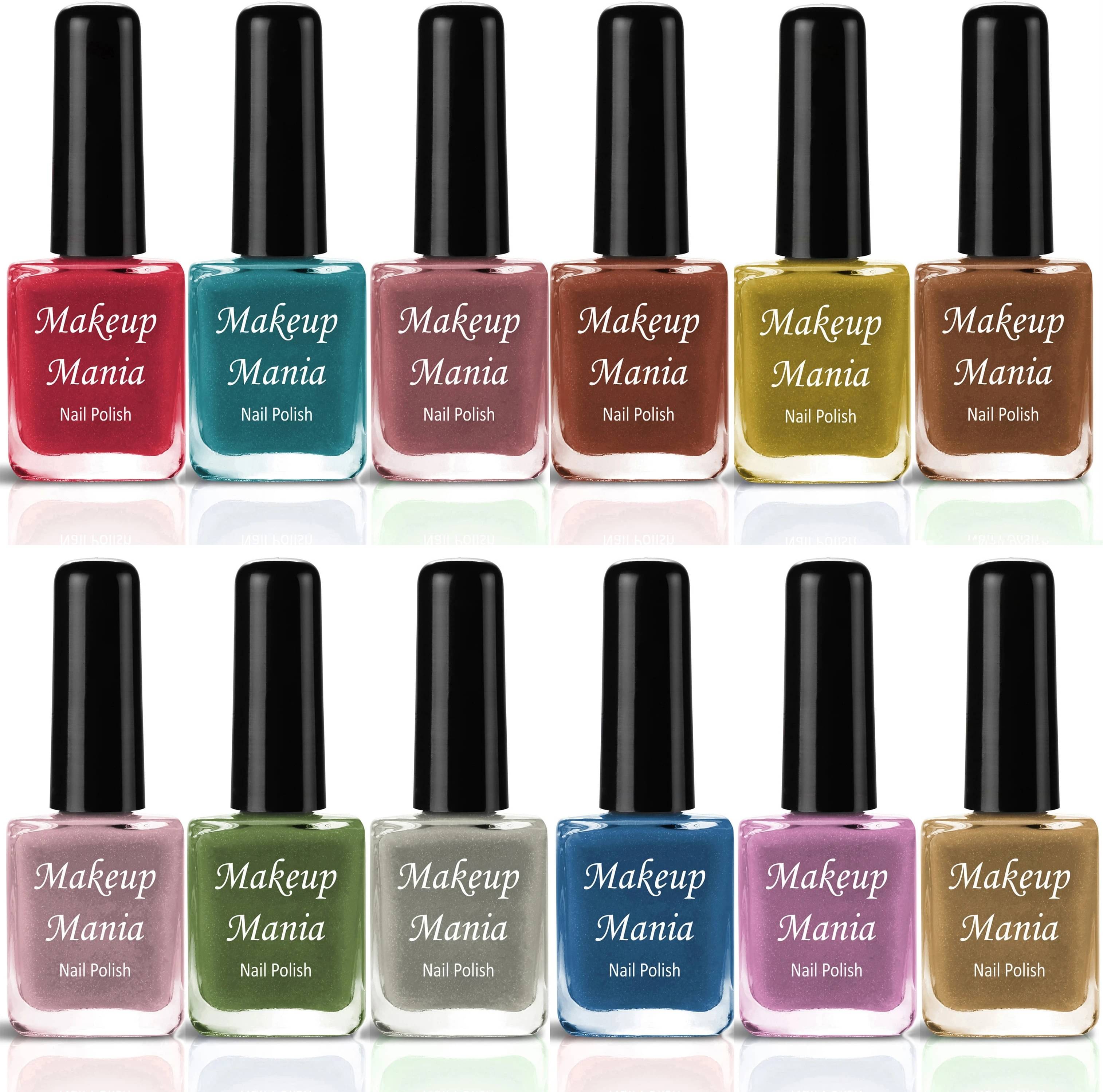     			Makeup Mania Multi Glossy Nail Polish 6 ( Pack of 12 )