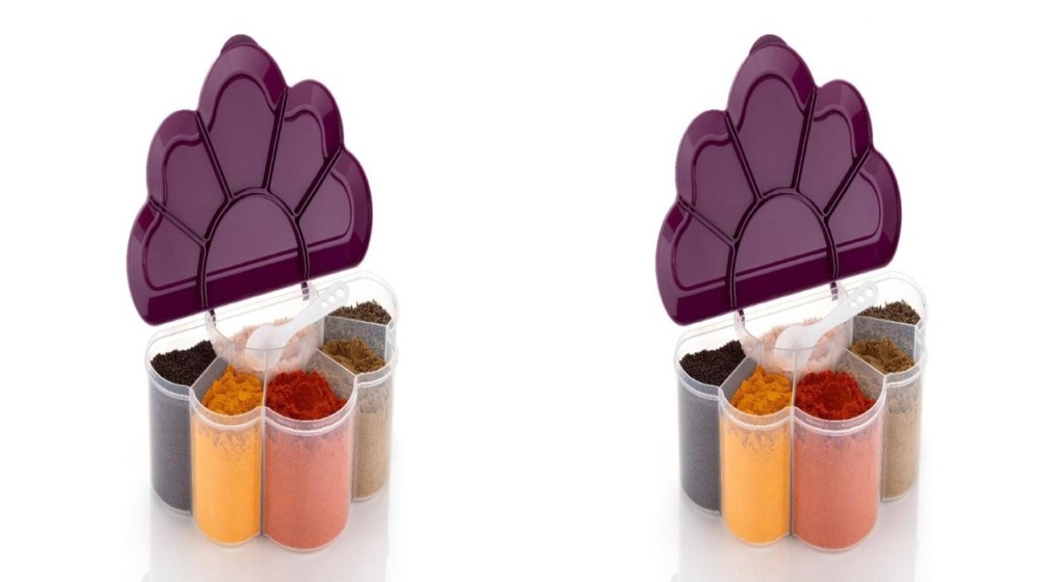     			Metrolife 6 in 1 Container Plastic Purple Spice Container ( Set of 2 )