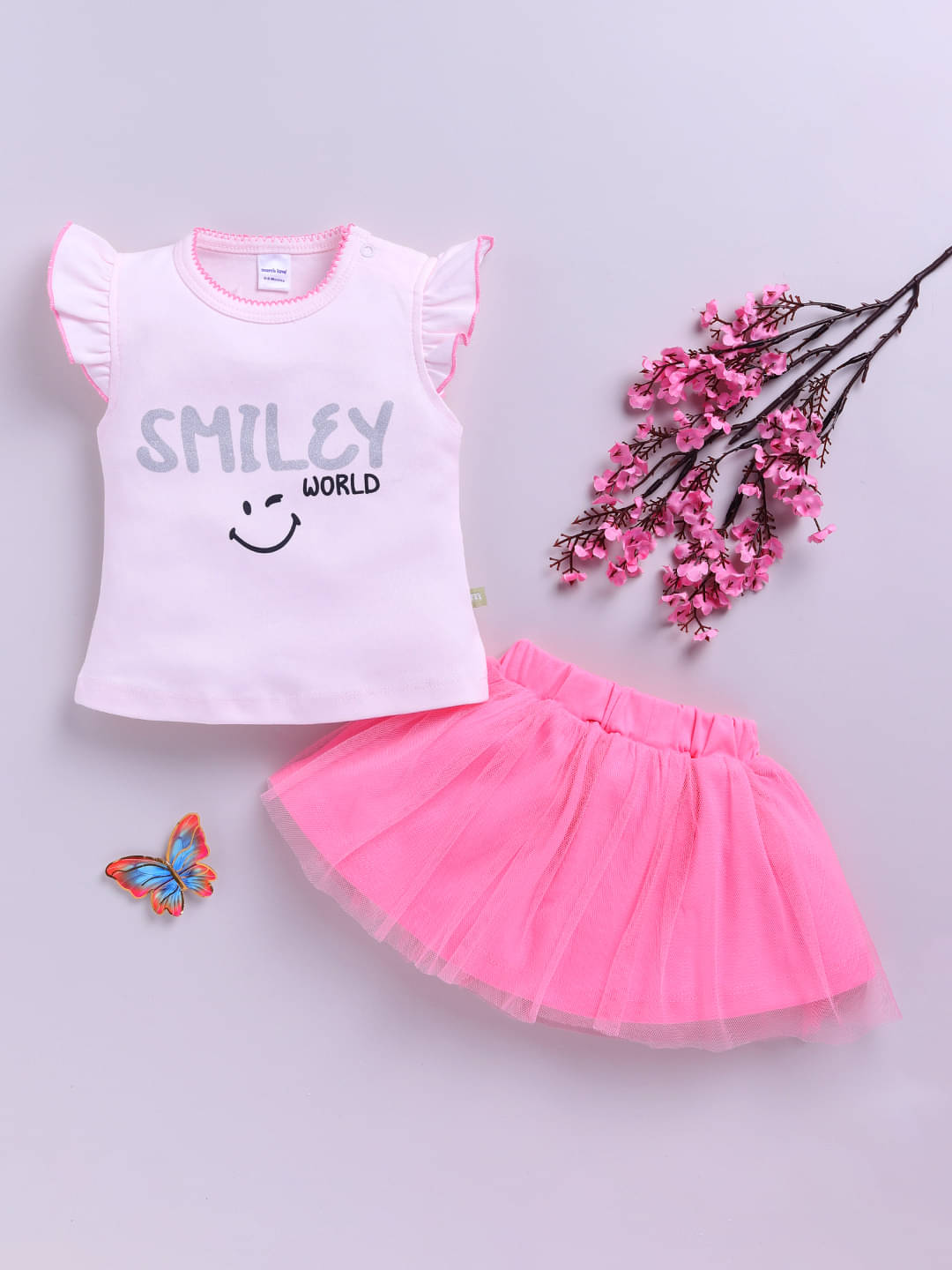     			Mom's Love Printed Pure Cotton Set and Suit For Infant Boys (Pink, Pack of 1)