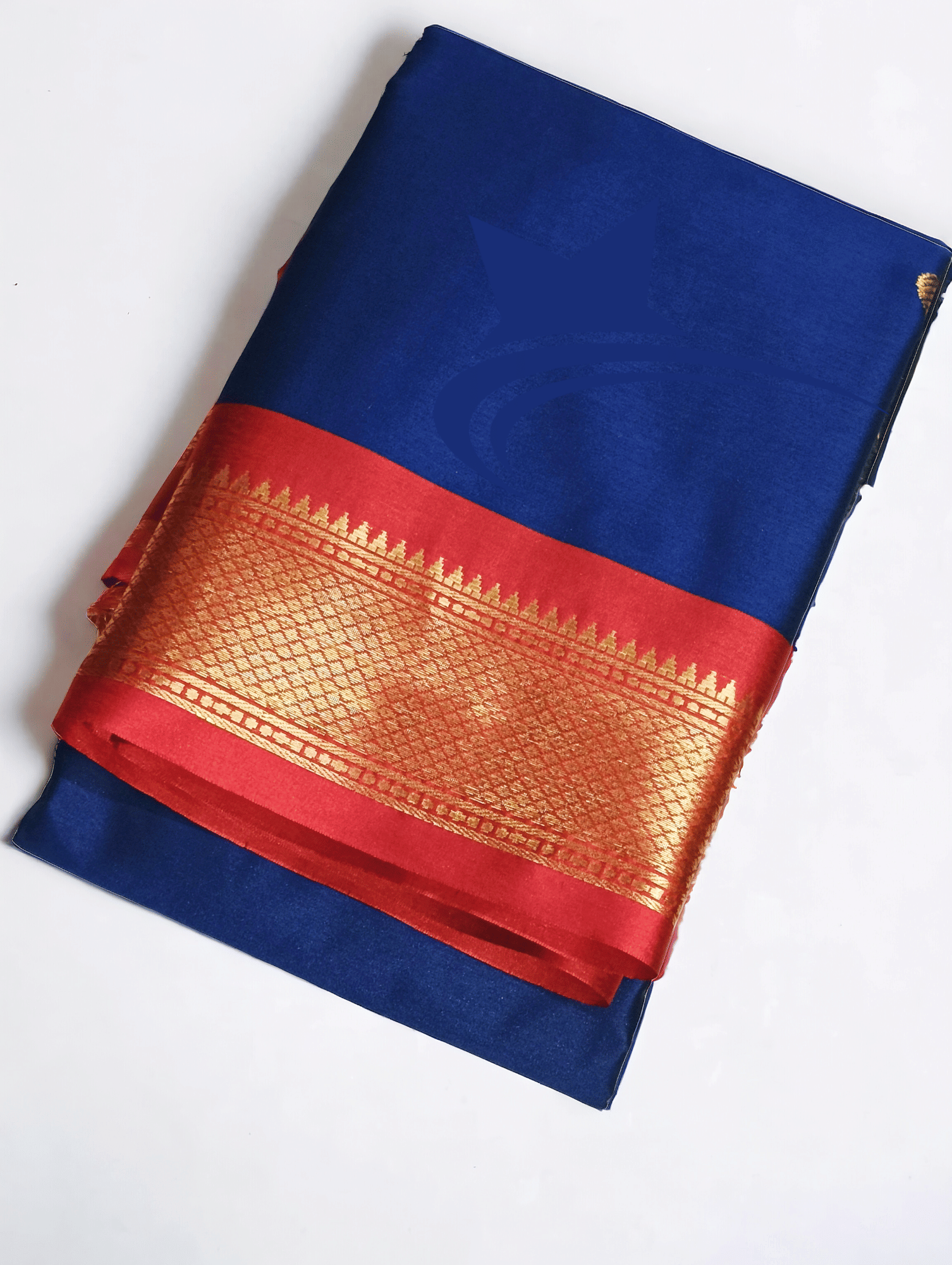     			NST5 Cotton Silk Woven Chanderi saree With Unstitched Blouse Piece ( Blue )
