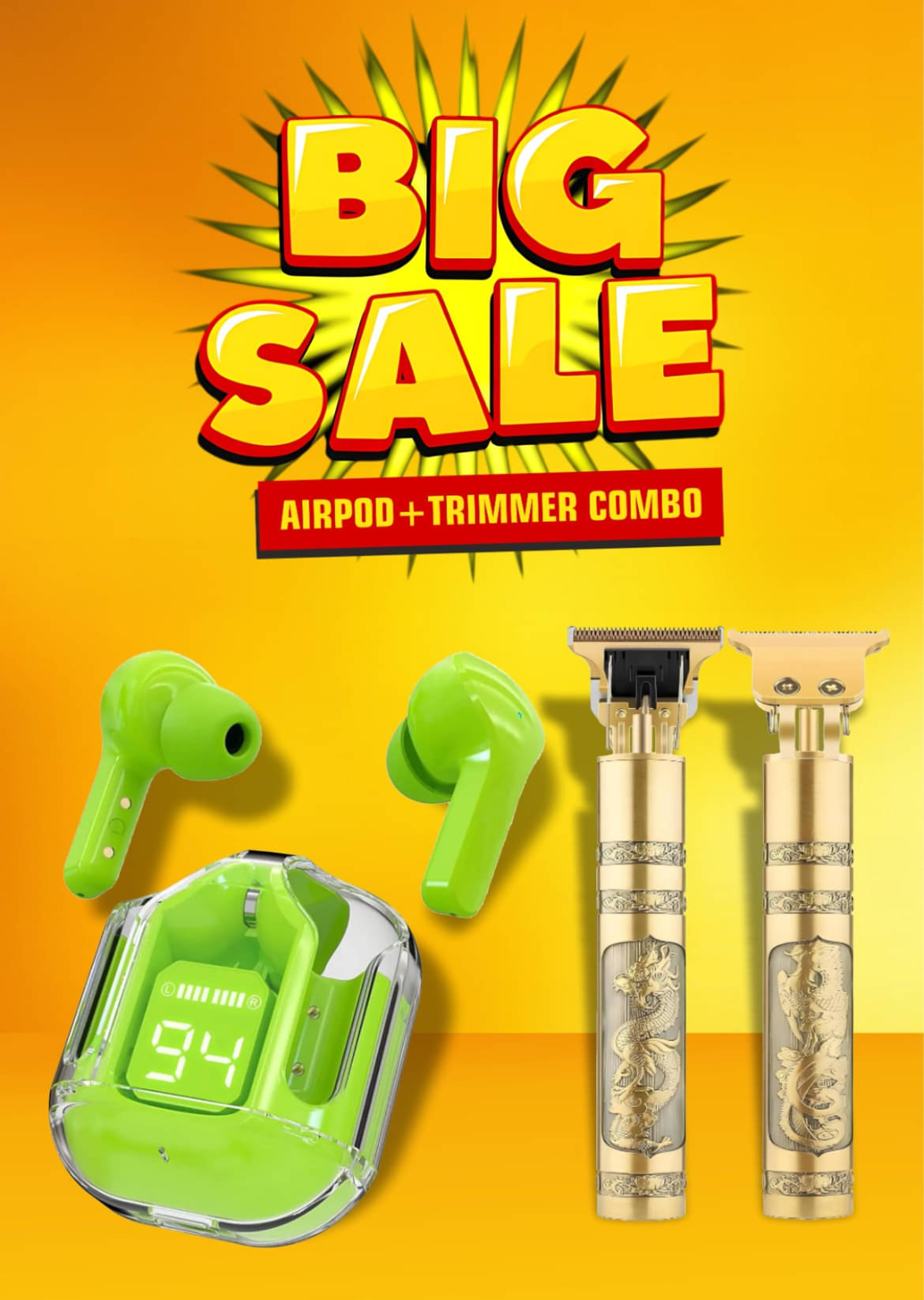     			Neo ULTRAPOD GREEN Bluetooth True Wireless (TWS) With Hair Trimmer