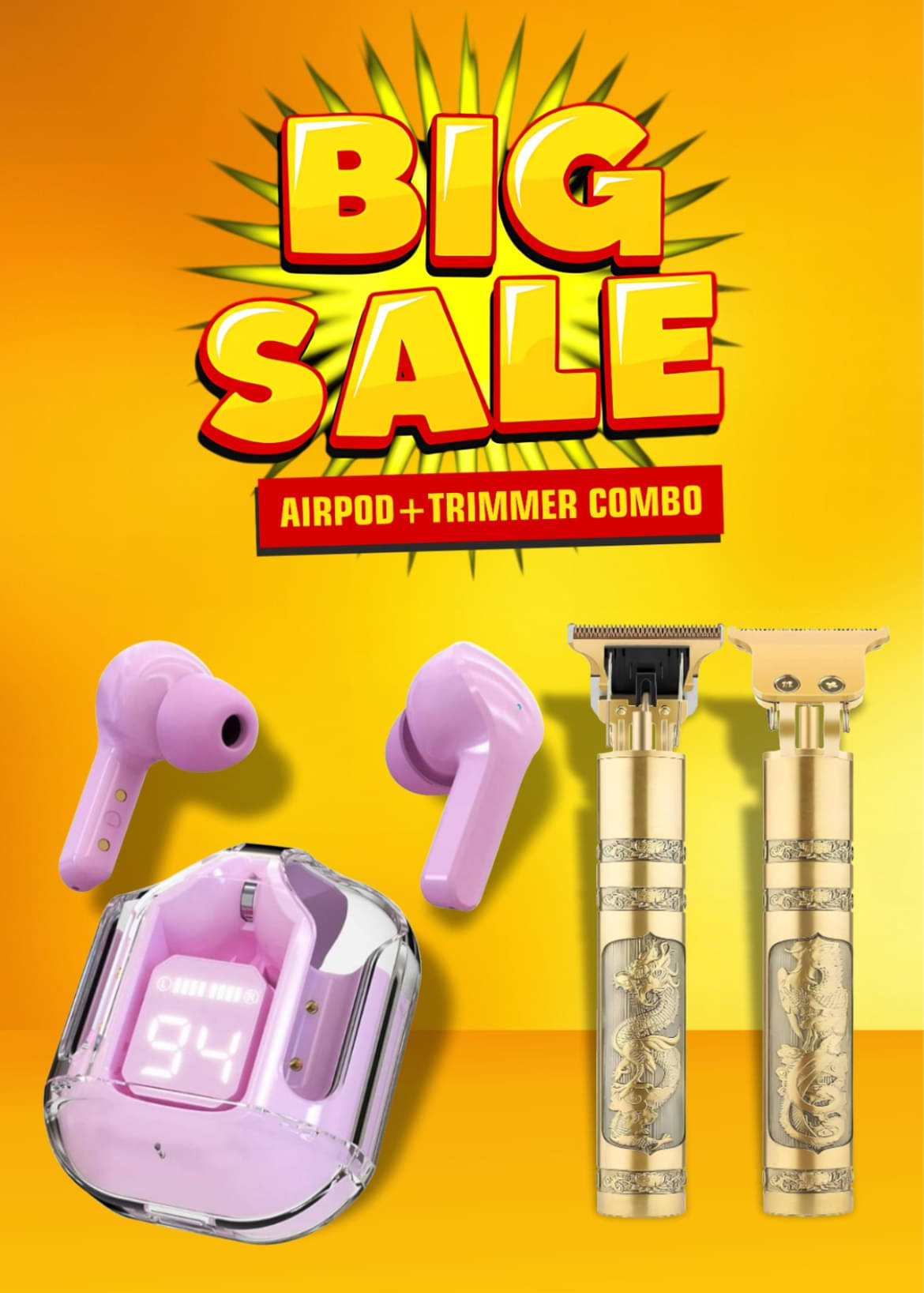     			Neo ULTRAPOD PINK Bluetooth True Wireless (TWS) With Hair Trimmer