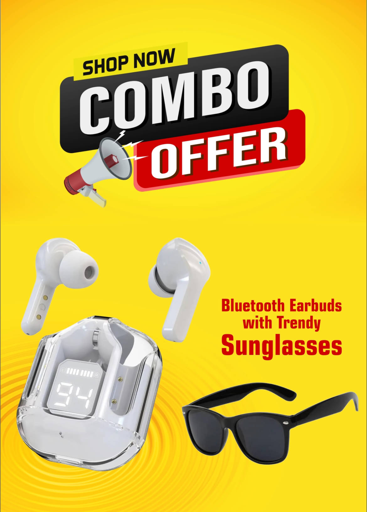     			Neo ULTRAPOD WHITE Bluetooth True Wireless (TWS) With Trendy Sunglasses