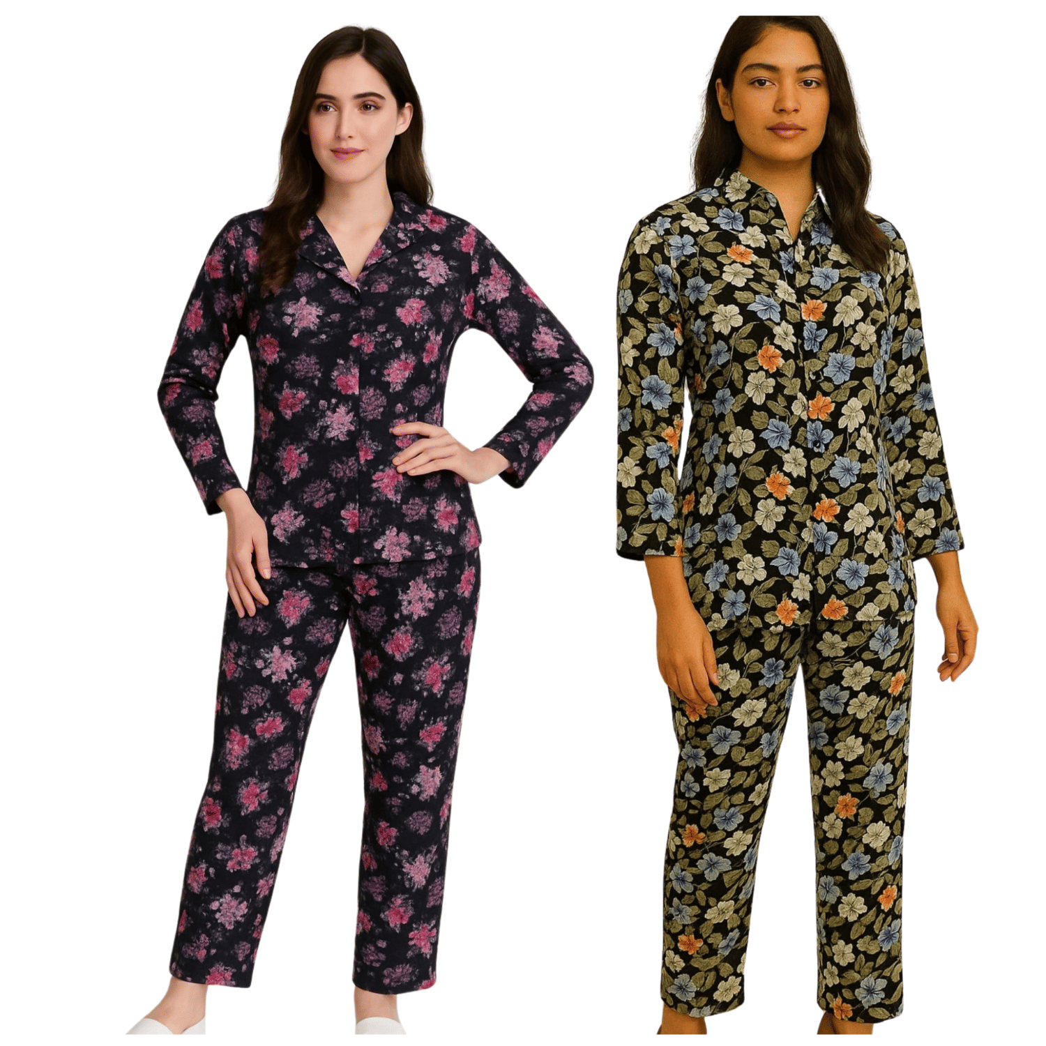     			Ridaa Women Printed Shirt With Joggers Co-Ord Set ( Multicolor )