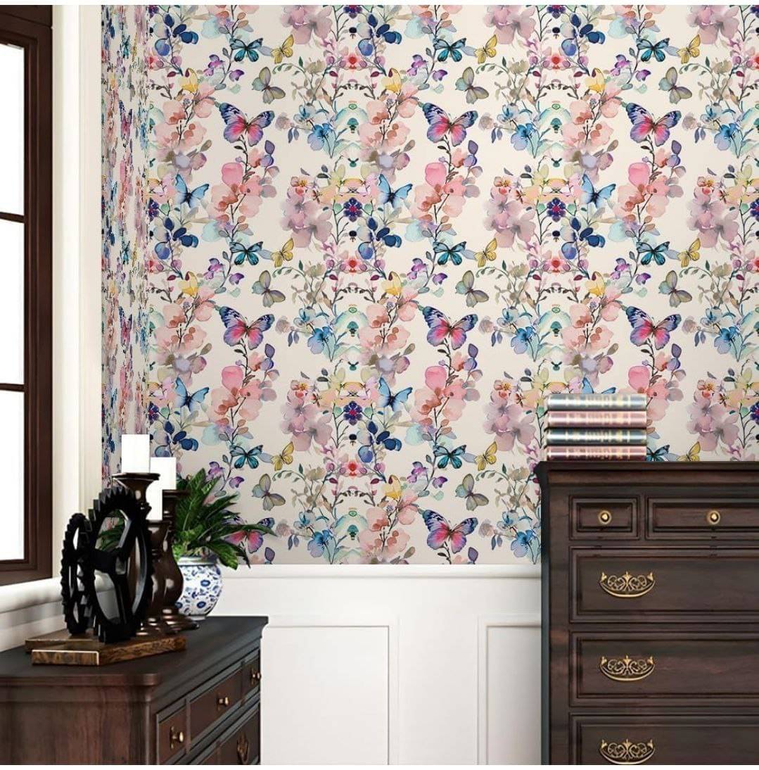 SEKHMAT, Floral Self-Adhesive Wallpaper PVC Peel & Kitchen & Furniture Makeover(45x500 cm)     			SEKHMAT, Floral Self-Adhesive Wallpaper PVC Peel & Kitchen & Furniture Makeover(45x500 cm)