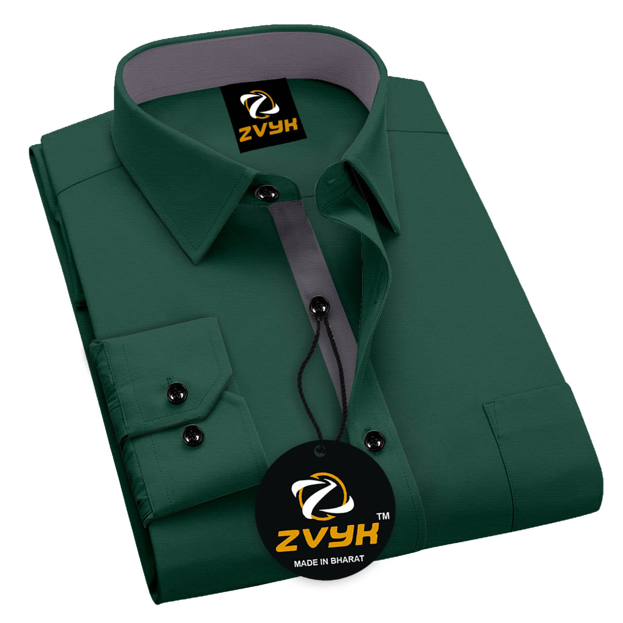Sangani Cotton Blend Regular Fit Self Design Full Sleeves Men's Casual Shirt - Dark Green ( Pack of 1 ) Sangani Cotton Blend Regular Fit Self Design Full Sleeves Men's Casual Shirt - Dark Green ( Pack of 1 )