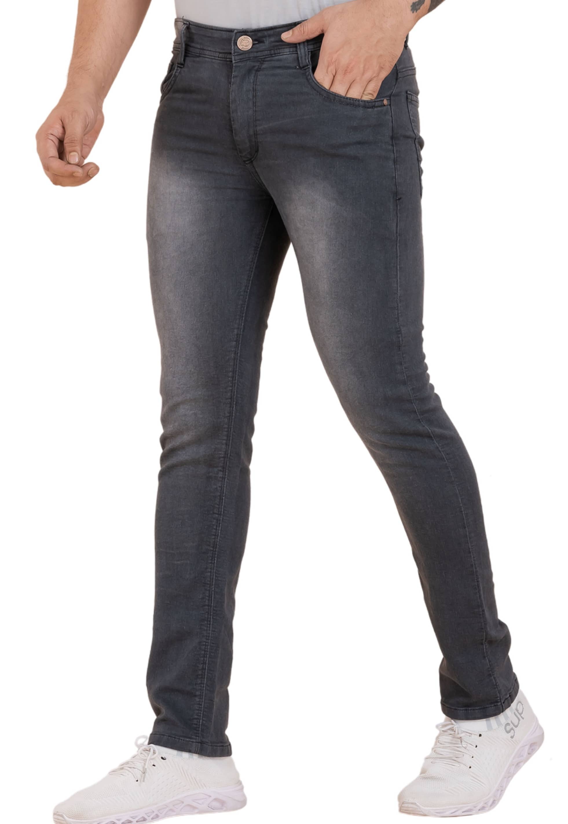 Sindon Regular Fit Faded Men's Jeans - Black ( Pack of 1 ) - Jeans | Buy online on ZillyBuy