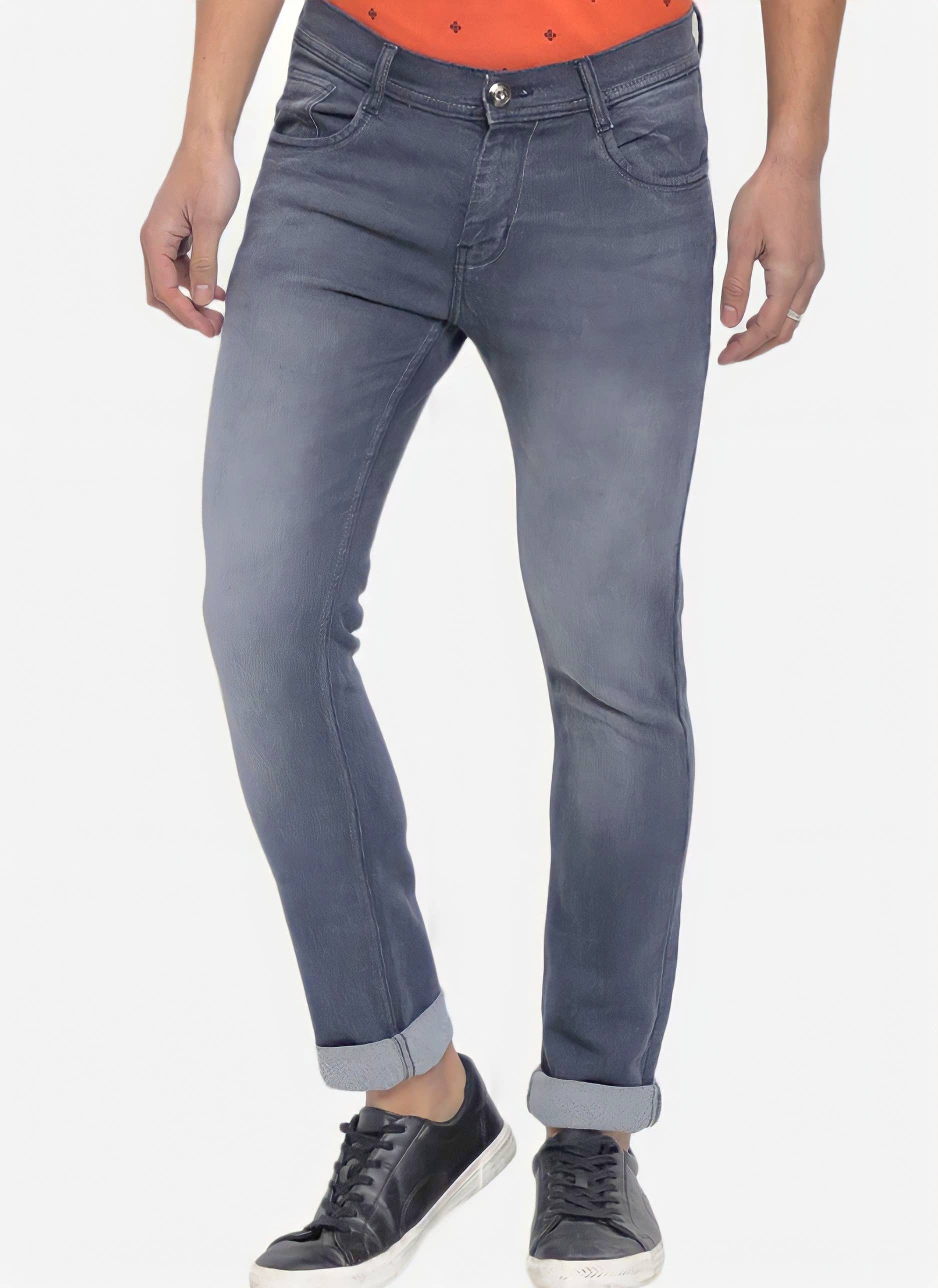 Sindon Regular Fit Dyed Men's Jeans - Grey ( Pack of 1 ) - Jeans | Buy online on ZillyBuy