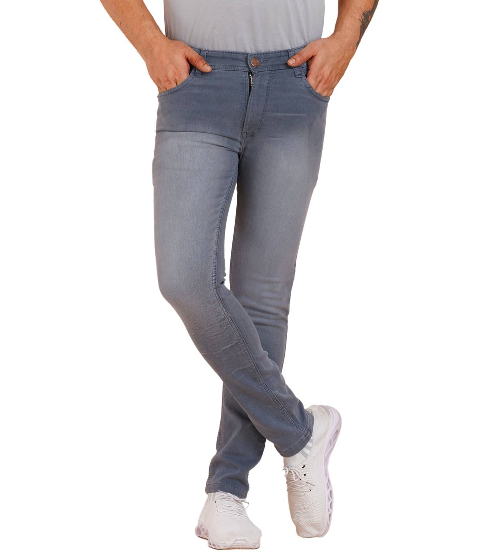     			Sindon Regular Fit Faded Men's Jeans - Grey ( Pack of 1 )